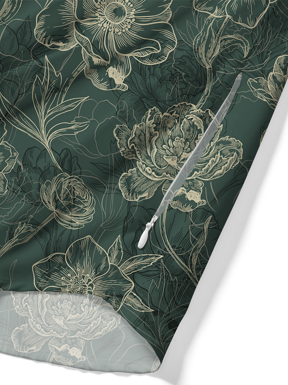 Orionride Botanical Sketch Zipper Pockets Ultra Lightweight Short Sleeves Gravel Shirt