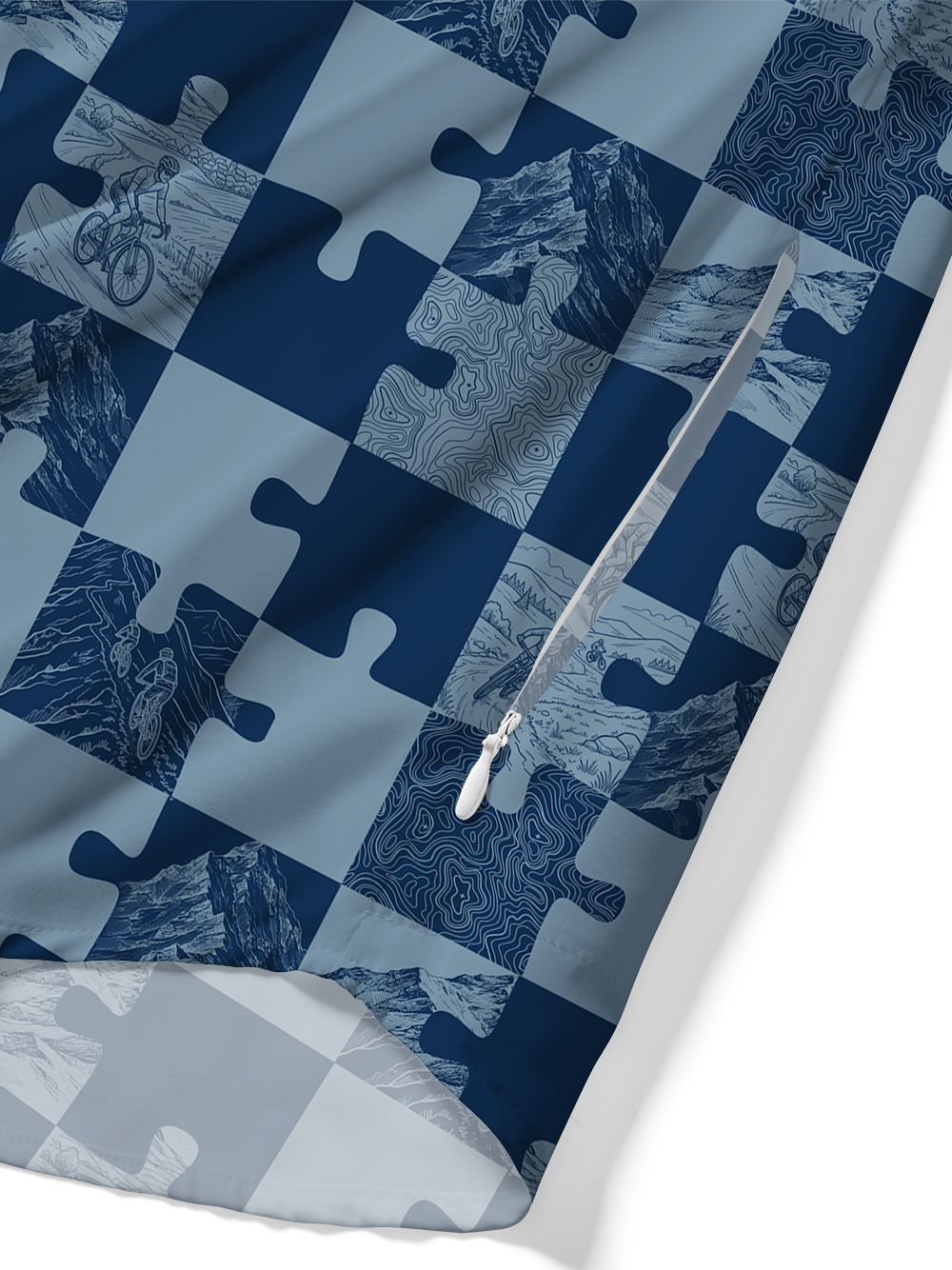 Orionride Puzzle Ride Zipper Pockets Ultra Lightweight Short Sleeves Gravel Shirt