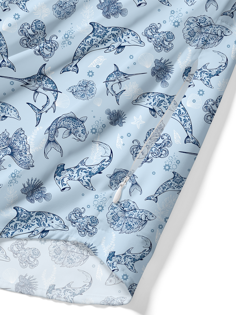 Orionride Dolphins In The Ocean Zipper Pockets Ultra Lightweight Short Sleeves Gravel Shirt