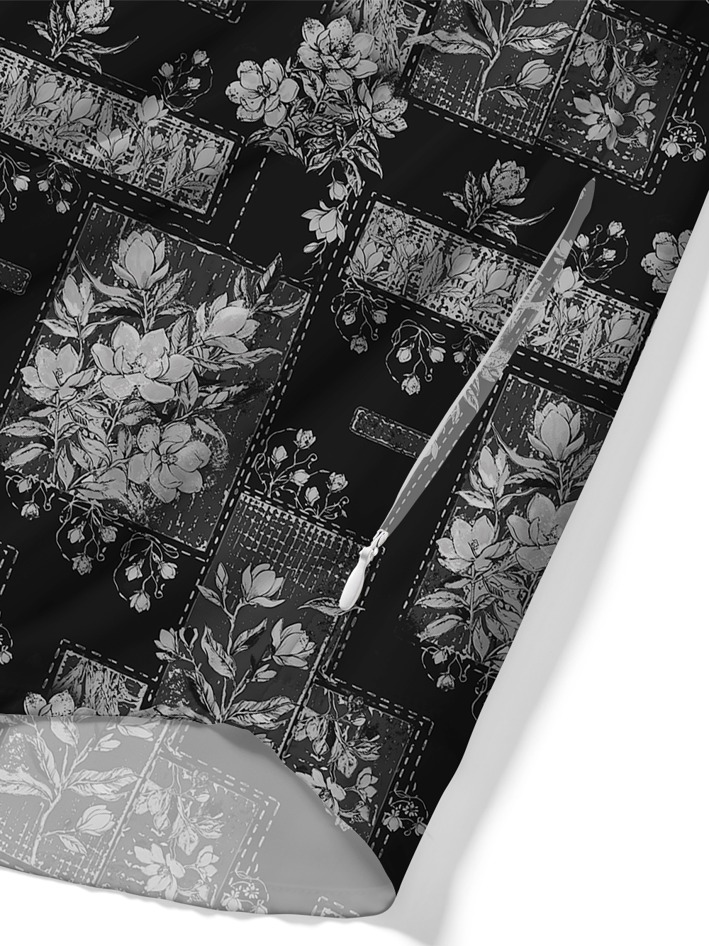 Orionride Flower Arrangement Zipper Pockets Ultra Lightweight Short Sleeves Gravel Shirt