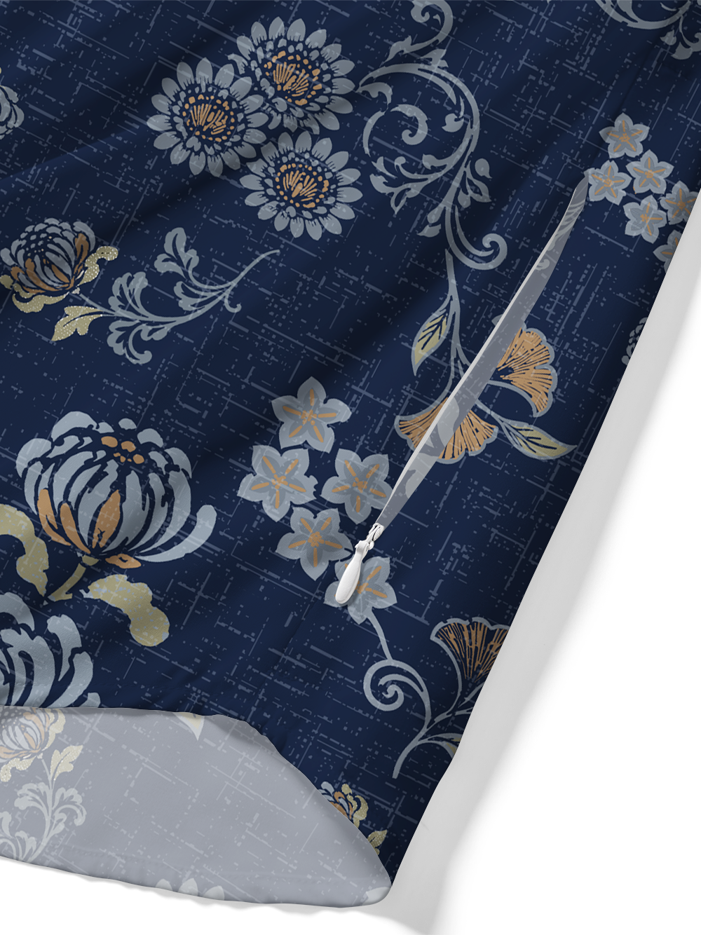 Orionride Dark Floral Weave Zipper Pockets Ultra Lightweight Short Sleeves Gravel Shirt