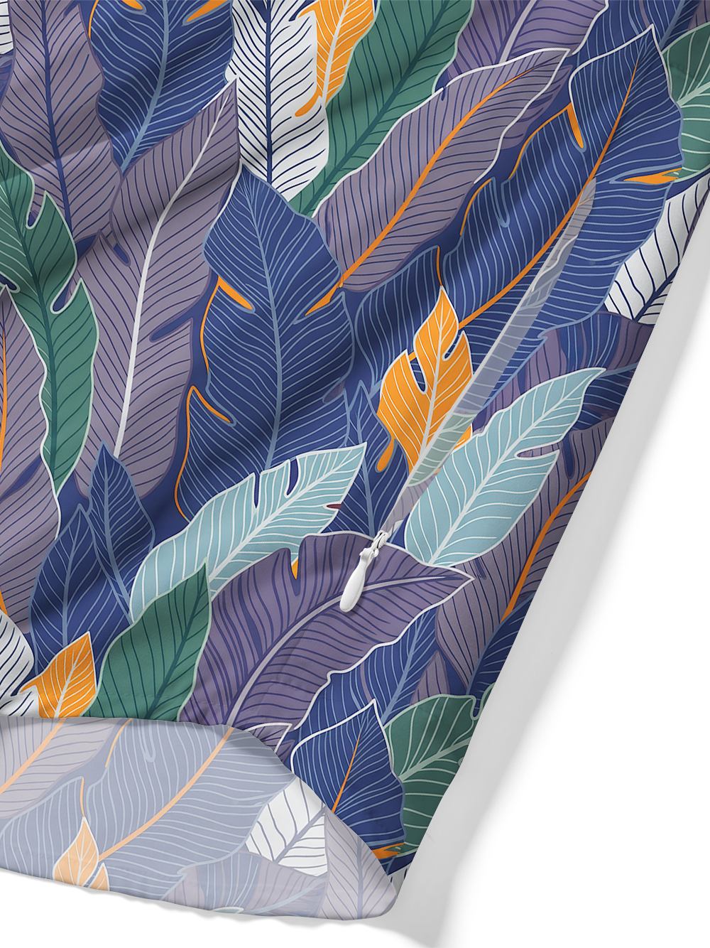 Orionride Plant Leaf Pattern Zipper Pockets Ultra Lightweight Short Sleeves Gravel Shirt