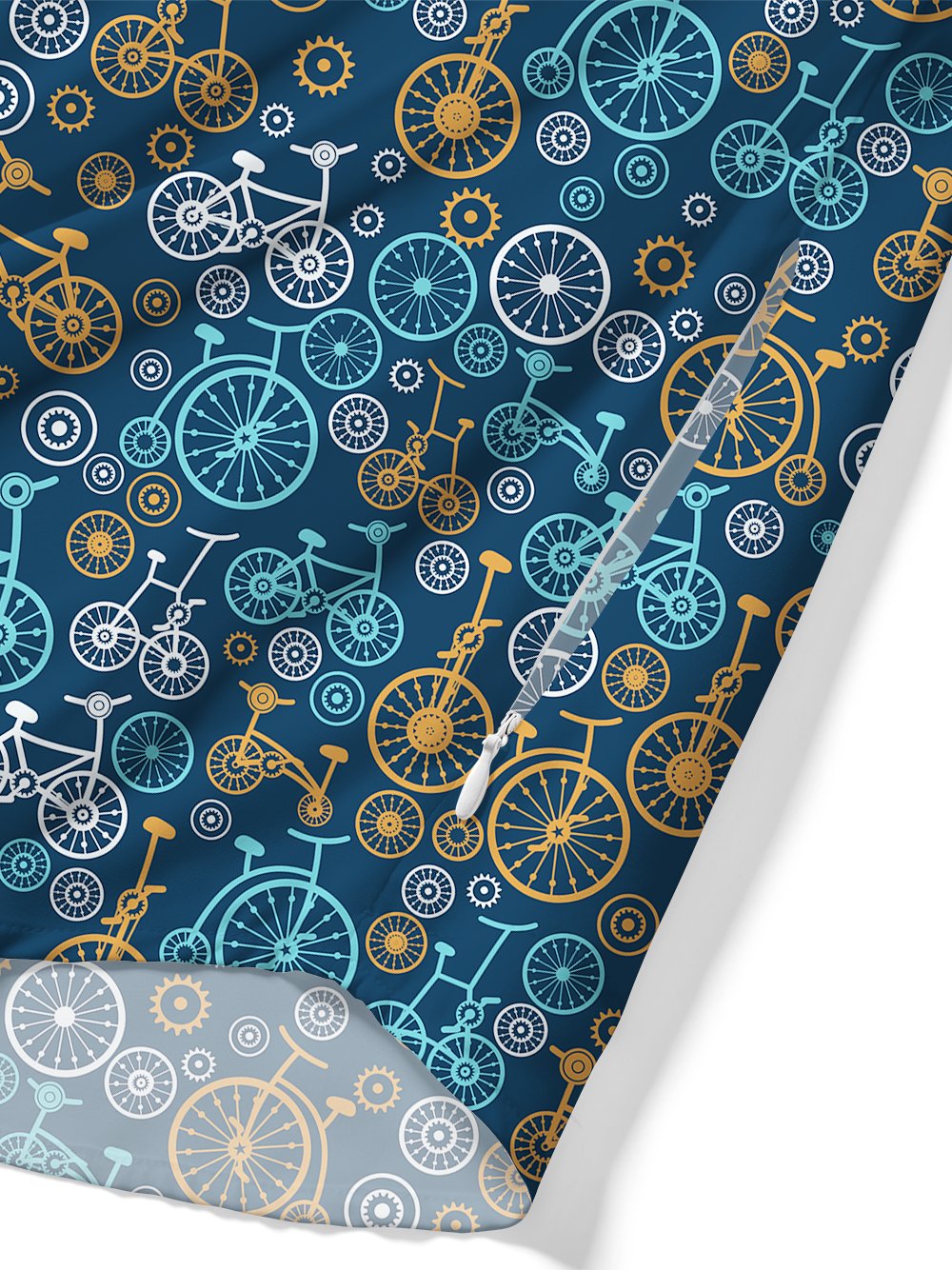 Orionride Bicycle Outline Zipper Pockets Ultra Lightweight Short Sleeves Gravel Shirt