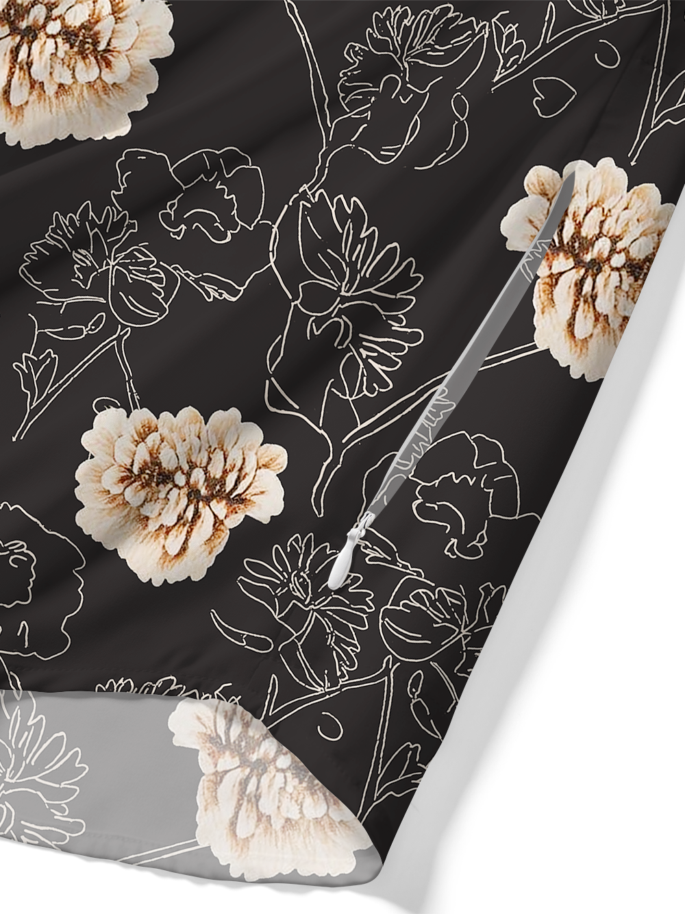 Orionride Pure Flowers Zipper Pockets Ultra Lightweight Short Sleeves Gravel Shirt