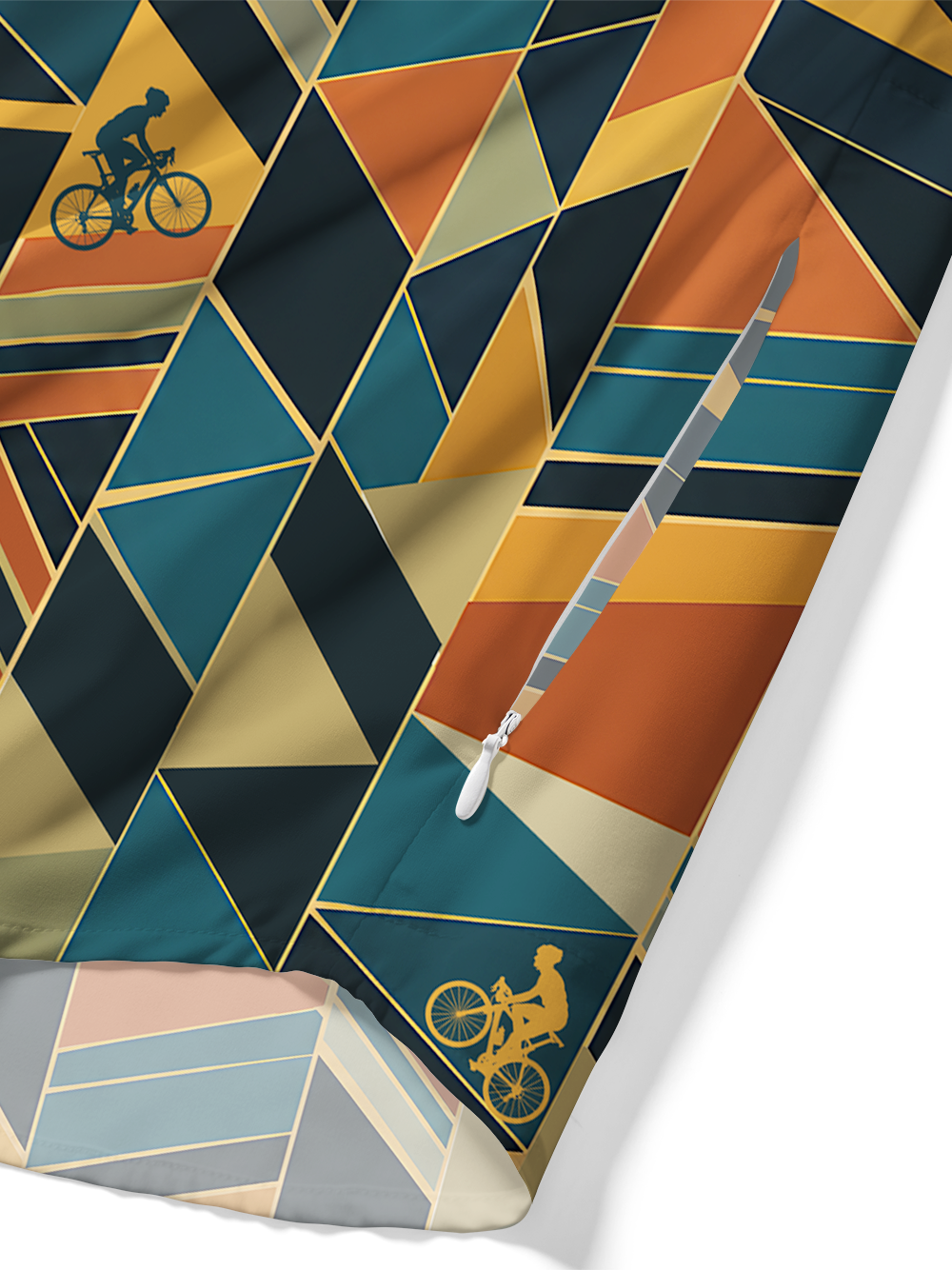 Orionride Geometric Velocity Zipper Pockets Ultra Lightweight Short Sleeves Gravel Shirt