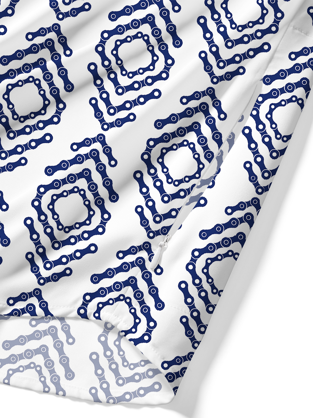 Orionride Chain-Like Lines Zipper Pockets Ultra Lightweight Short Sleeves Gravel Shirt