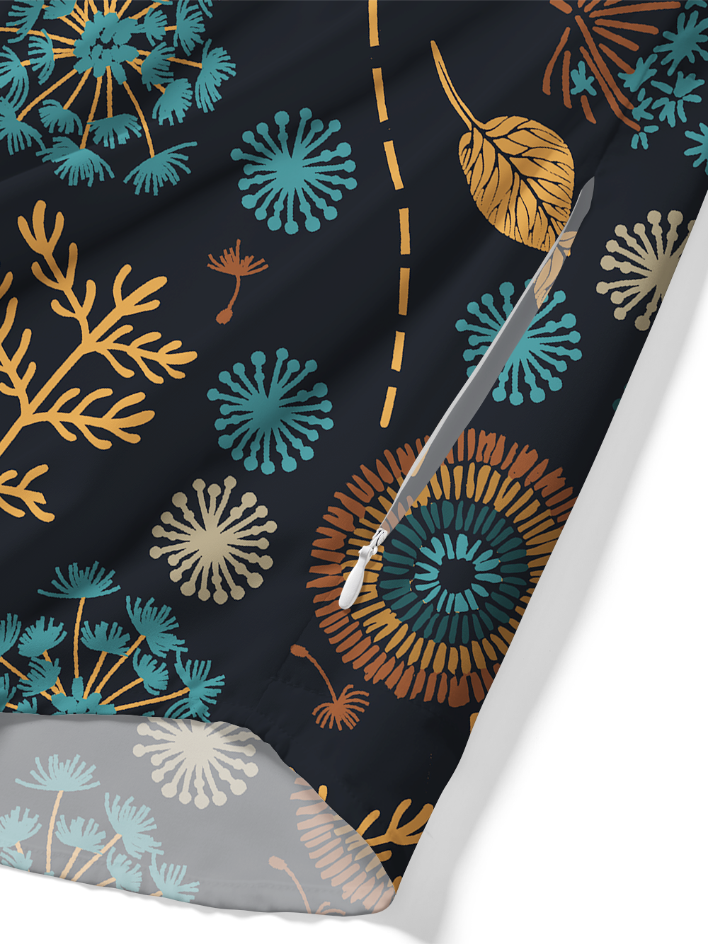 Orionride Night Botanicals Zipper Pockets Ultra Lightweight Short Sleeves Gravel Shirt