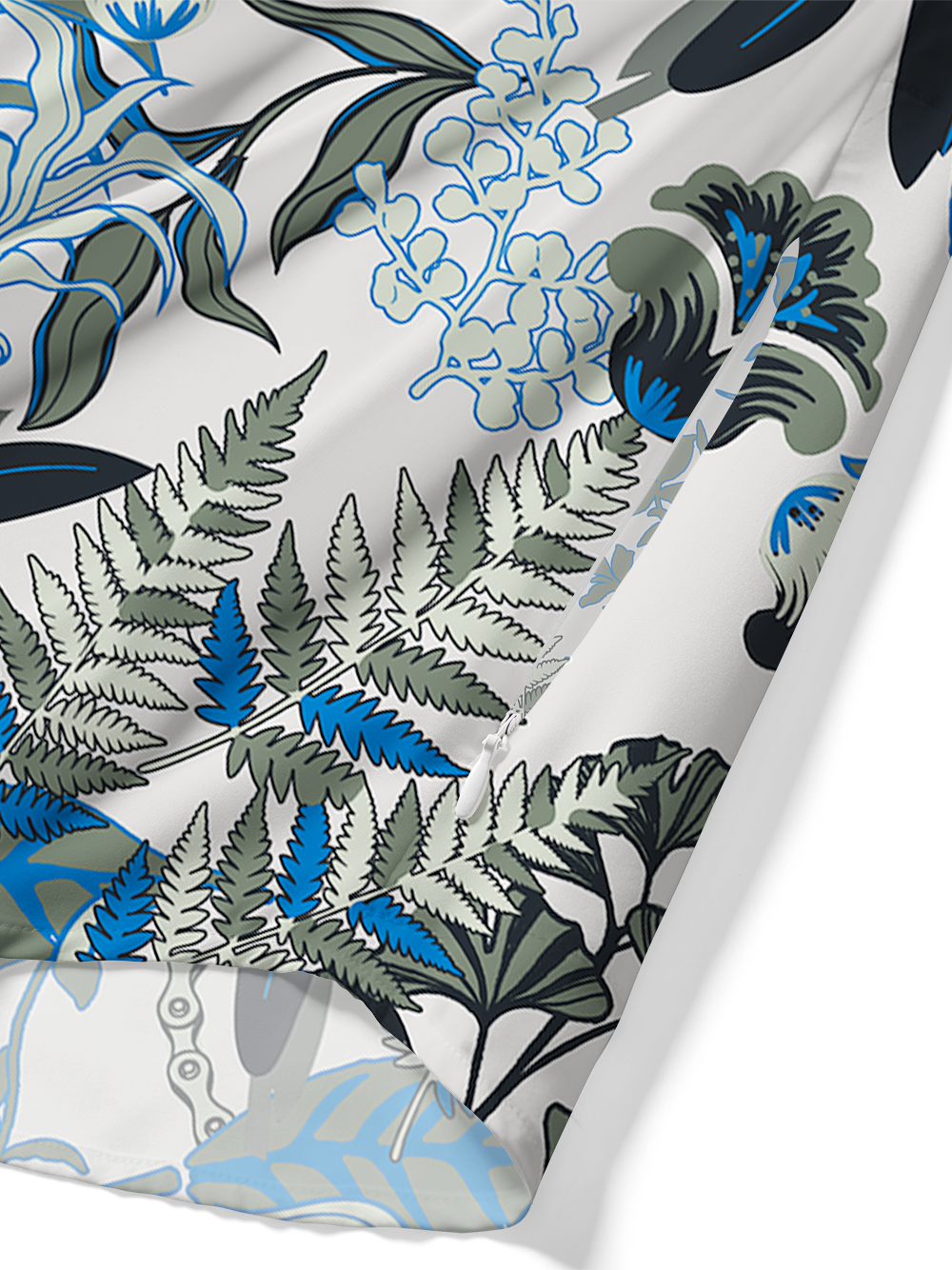 Orionride Flourishing Ferns Zipper Pockets Ultra Lightweight Short Sleeves Gravel Shirt