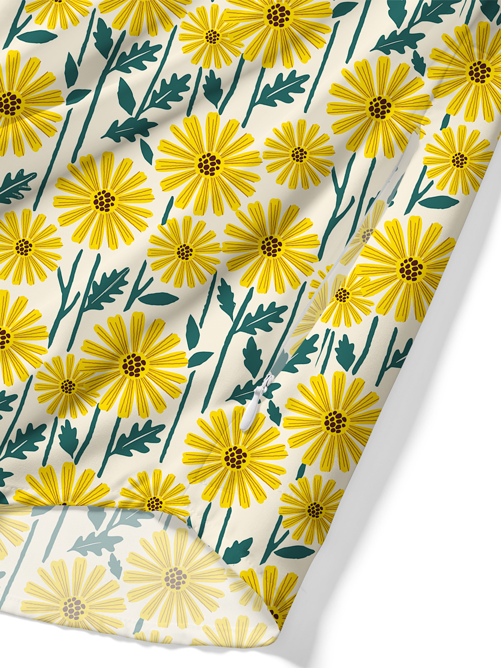 Orionride Summer Daisies Zipper Pockets Ultra Lightweight Short Sleeves Gravel Shirt