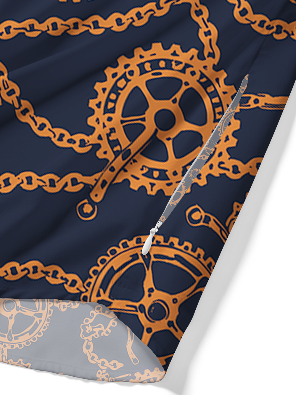 Orionride Chain Connecting Gears Zipper Pockets Ultra Lightweight Short Sleeves Gravel Shirt