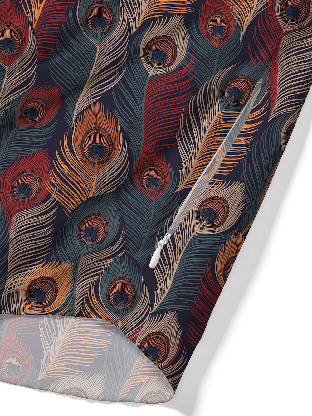 Orionride Colorful Feathers Zipper Pockets Ultra Lightweight Short Sleeves Gravel Shirt