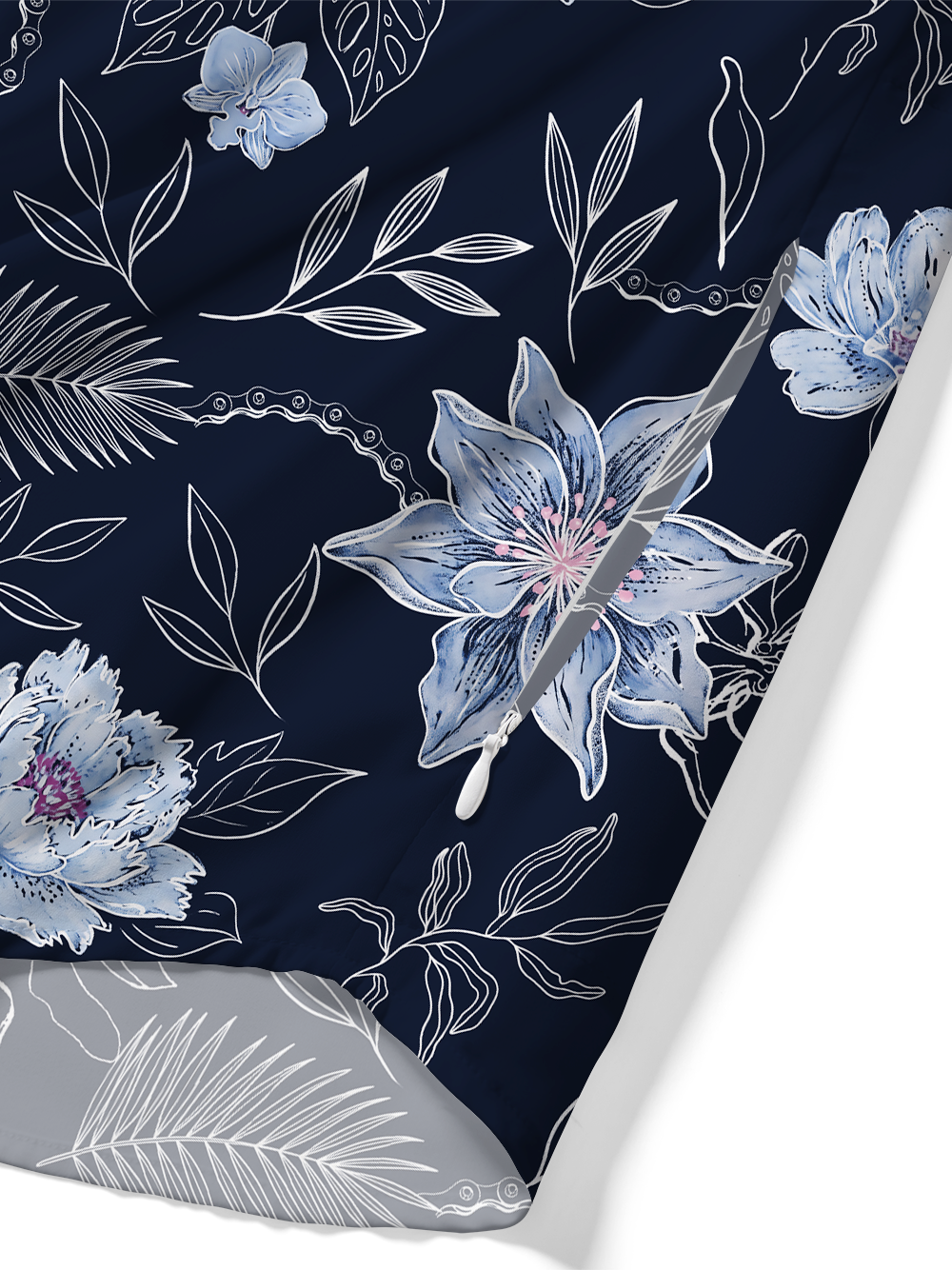 Orionride Midnight Bloom Zipper Pockets Ultra Lightweight Short Sleeves Gravel Shirt