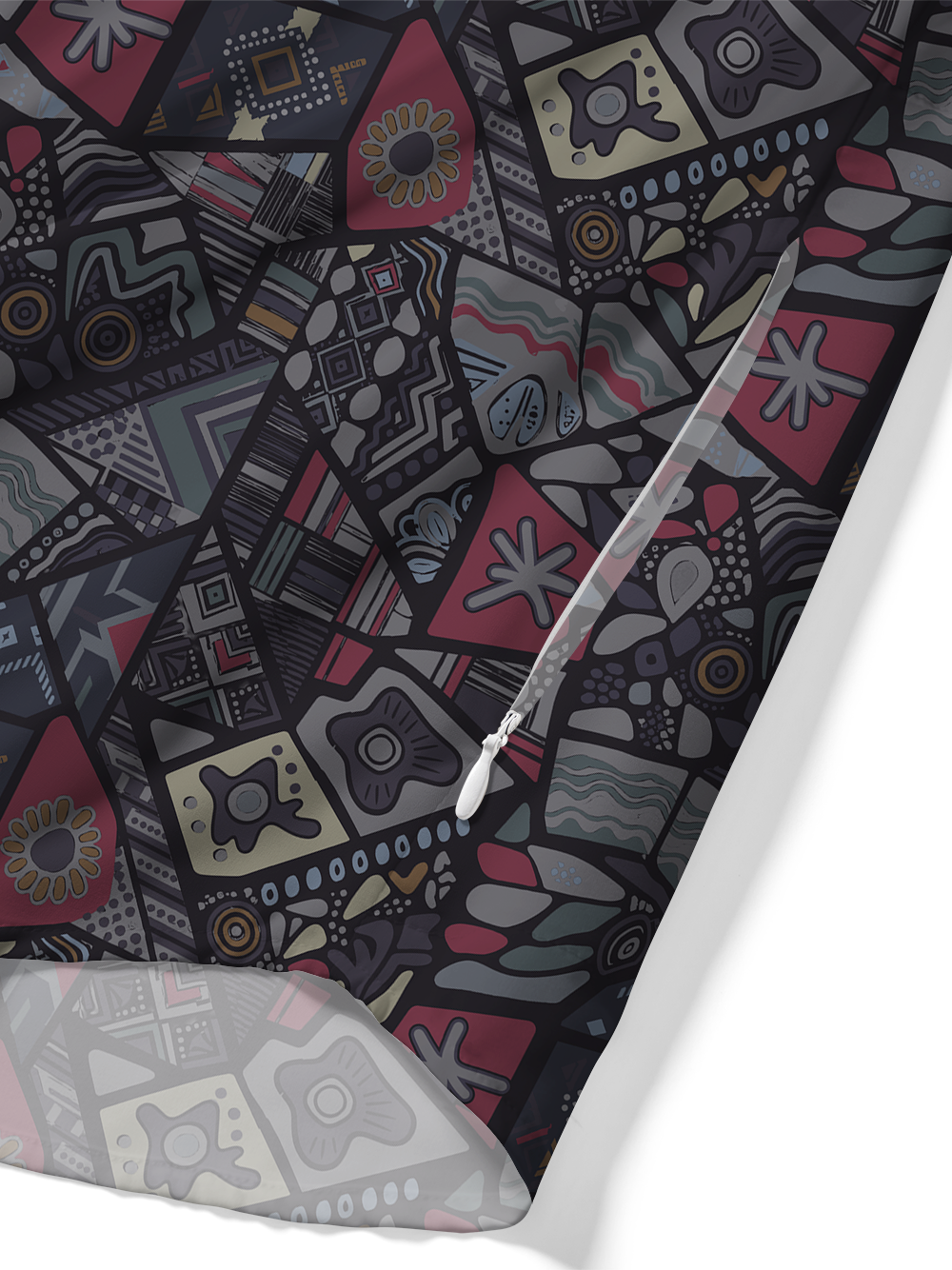 Orionride Tribal Tile Zipper Pockets Ultra Lightweight Short Sleeves Gravel Shirt