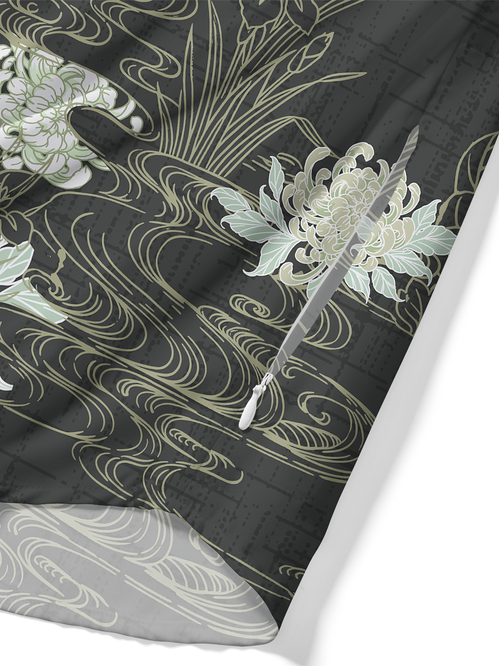 Orionride Golden Chrysanthemum Zipper Pockets Ultra Lightweight Short Sleeves Gravel Shirt