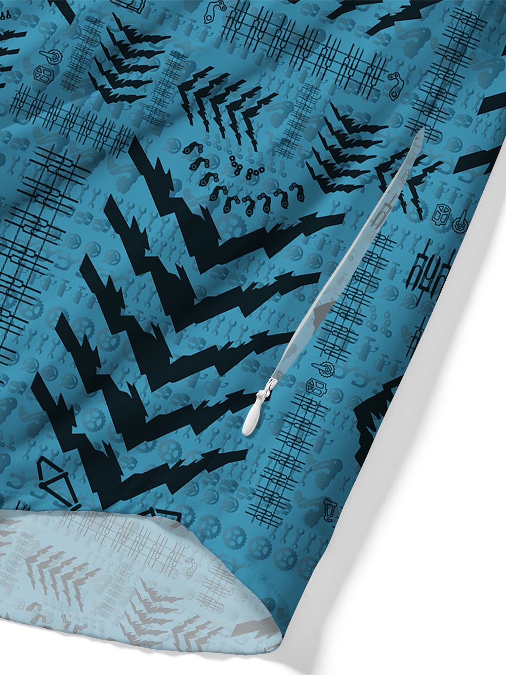 Orionride Jagged Mountain Peaks Zipper Pockets Ultra Lightweight Short Sleeves Gravel Shirt