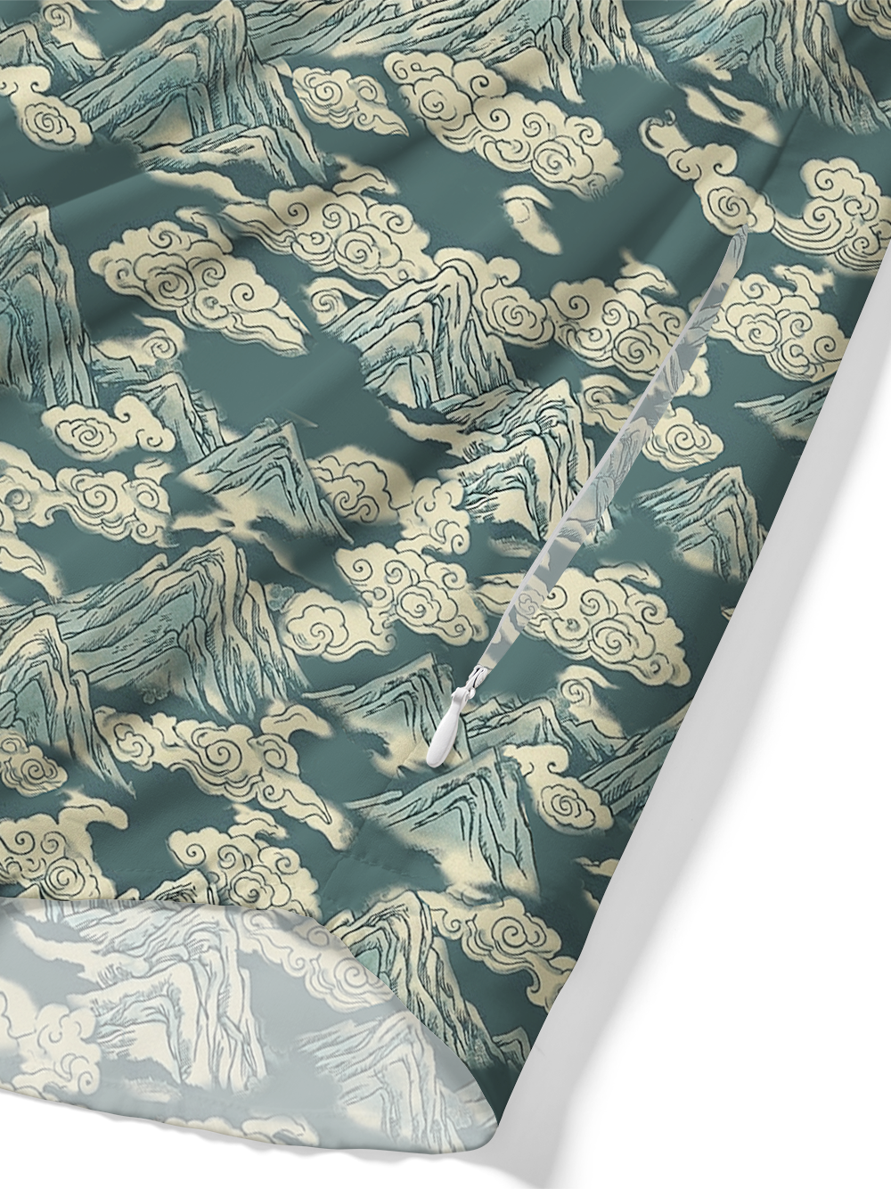 Orionride Unique Auspicious Clouds Zipper Pockets Ultra Lightweight Short Sleeves Gravel Shirt