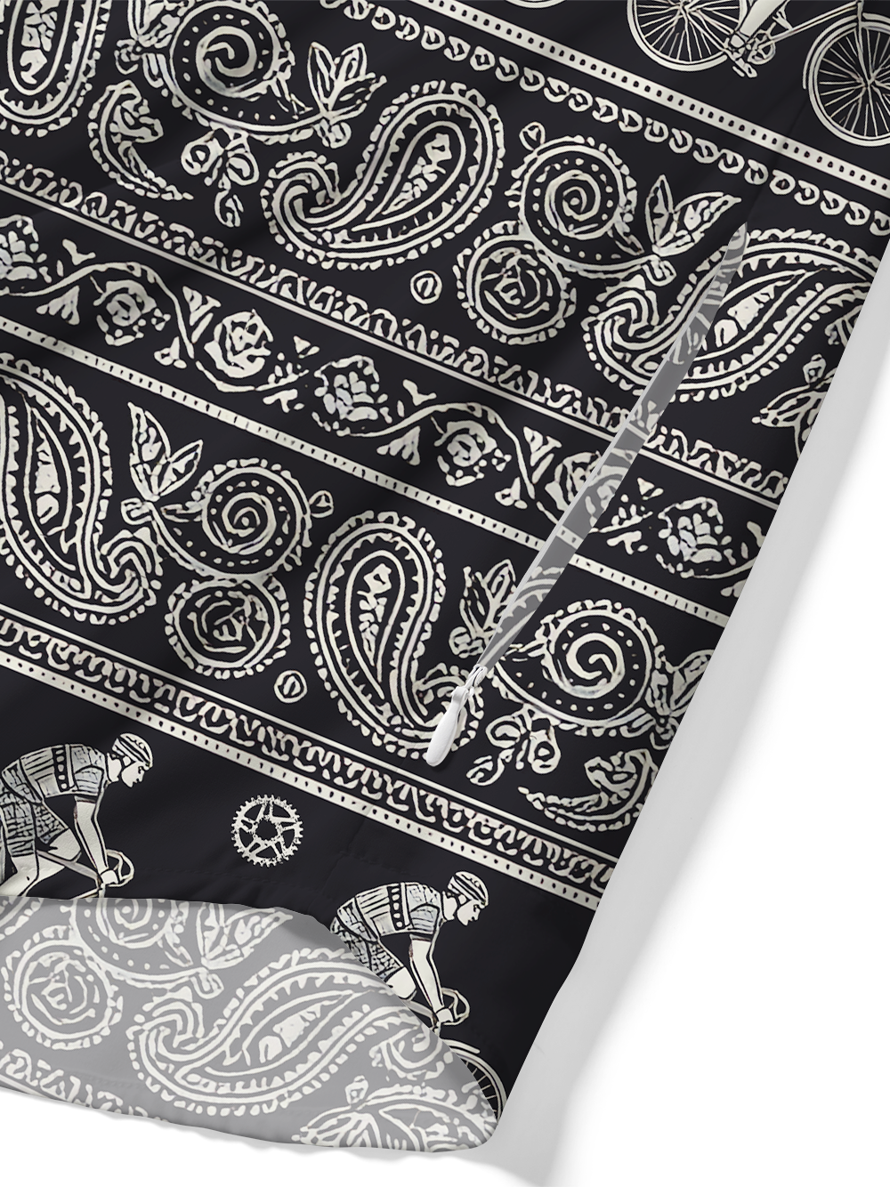 Orionride The World Of Cashew Flowers Zipper Pockets Ultra Lightweight Short Sleeves Gravel Shirt