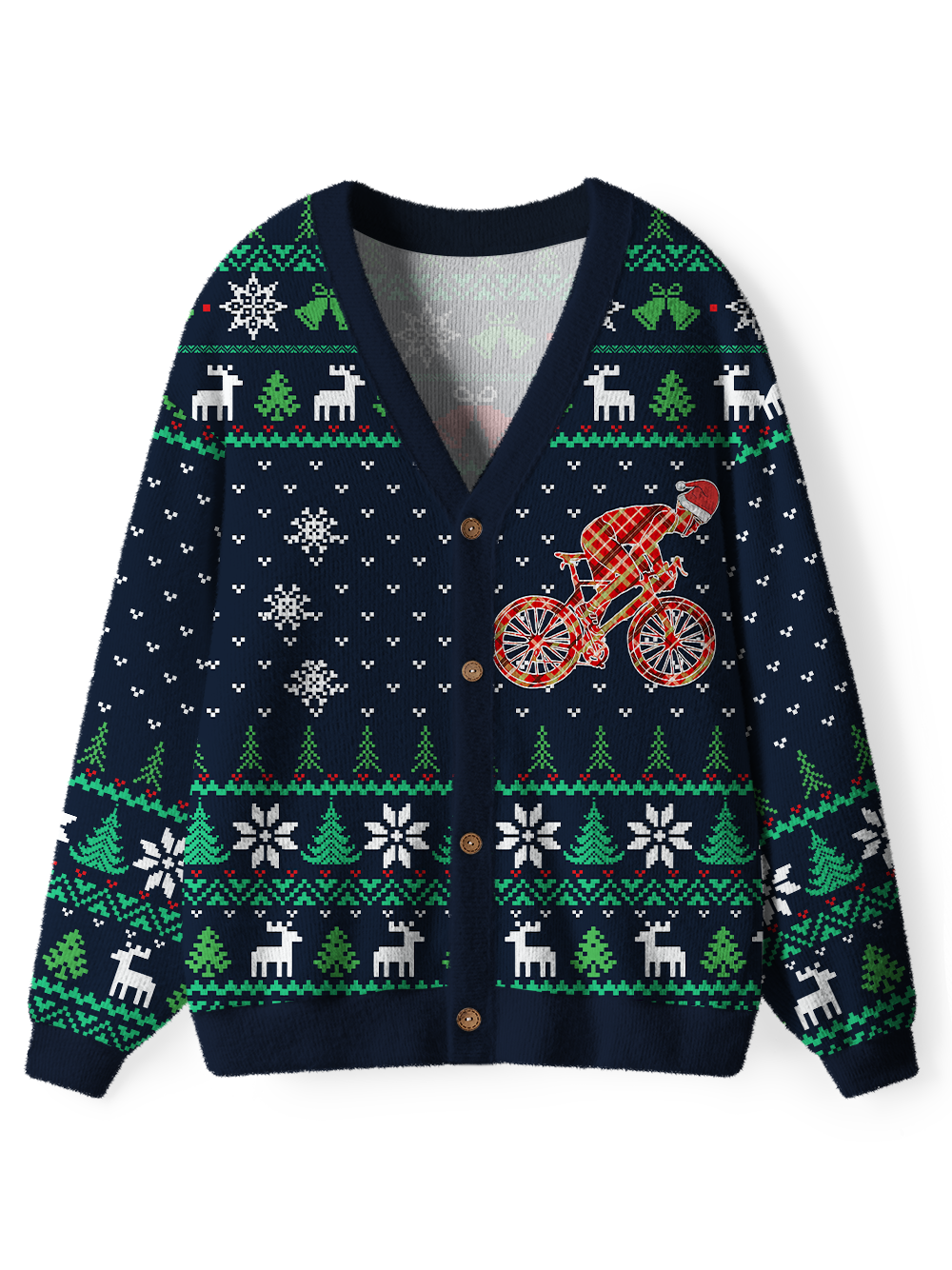Orionride Santa's Ride Men's Cardigan Knit Sweaters