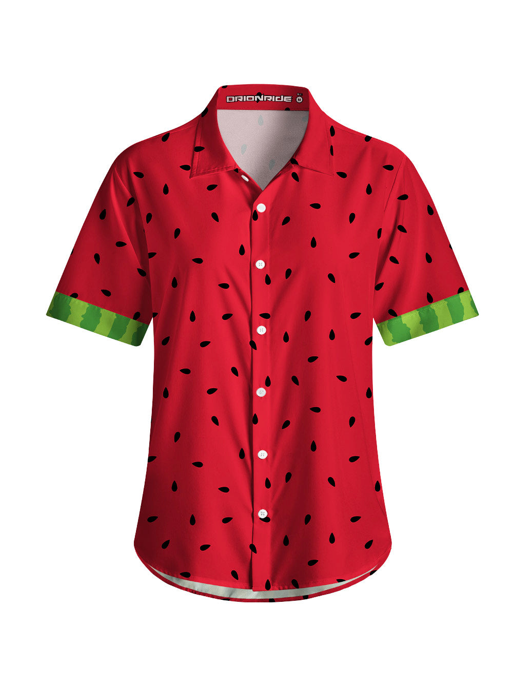 Orionride Watermelon Zipper Pockets Ultra Lightweight Short Sleeves Women's Gravel Shirt