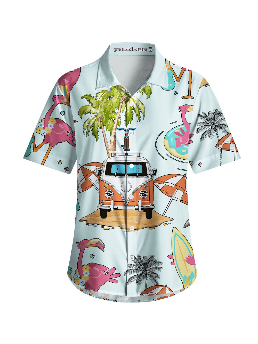 Orionride Beach Party Zipper Pockets Ultra Lightweight Short Sleeves Women's Gravel Shirt