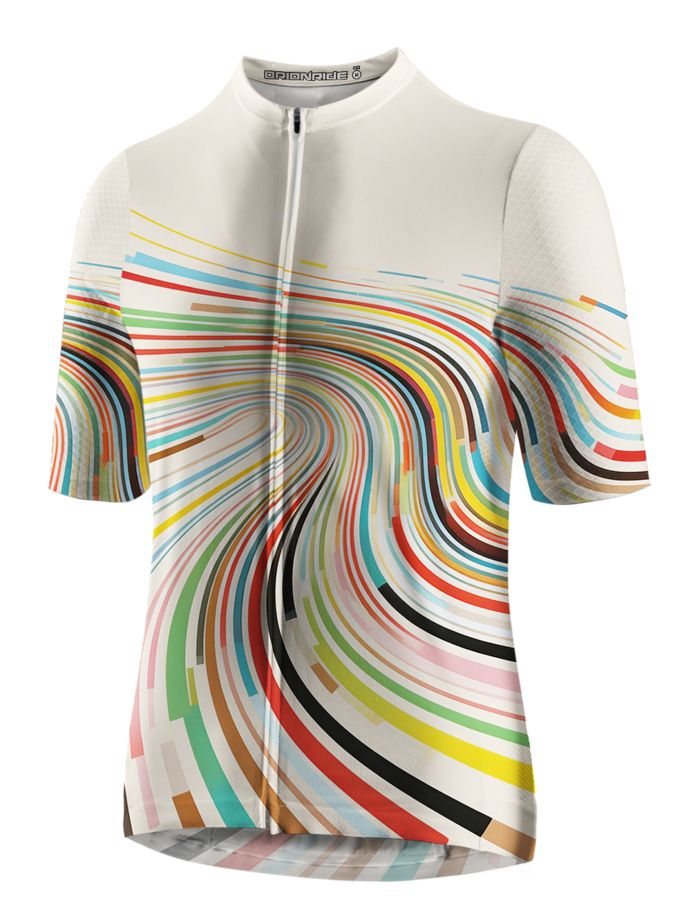 Orionride Abstract Colorful Lines Short Sleeves Cycling Jersey