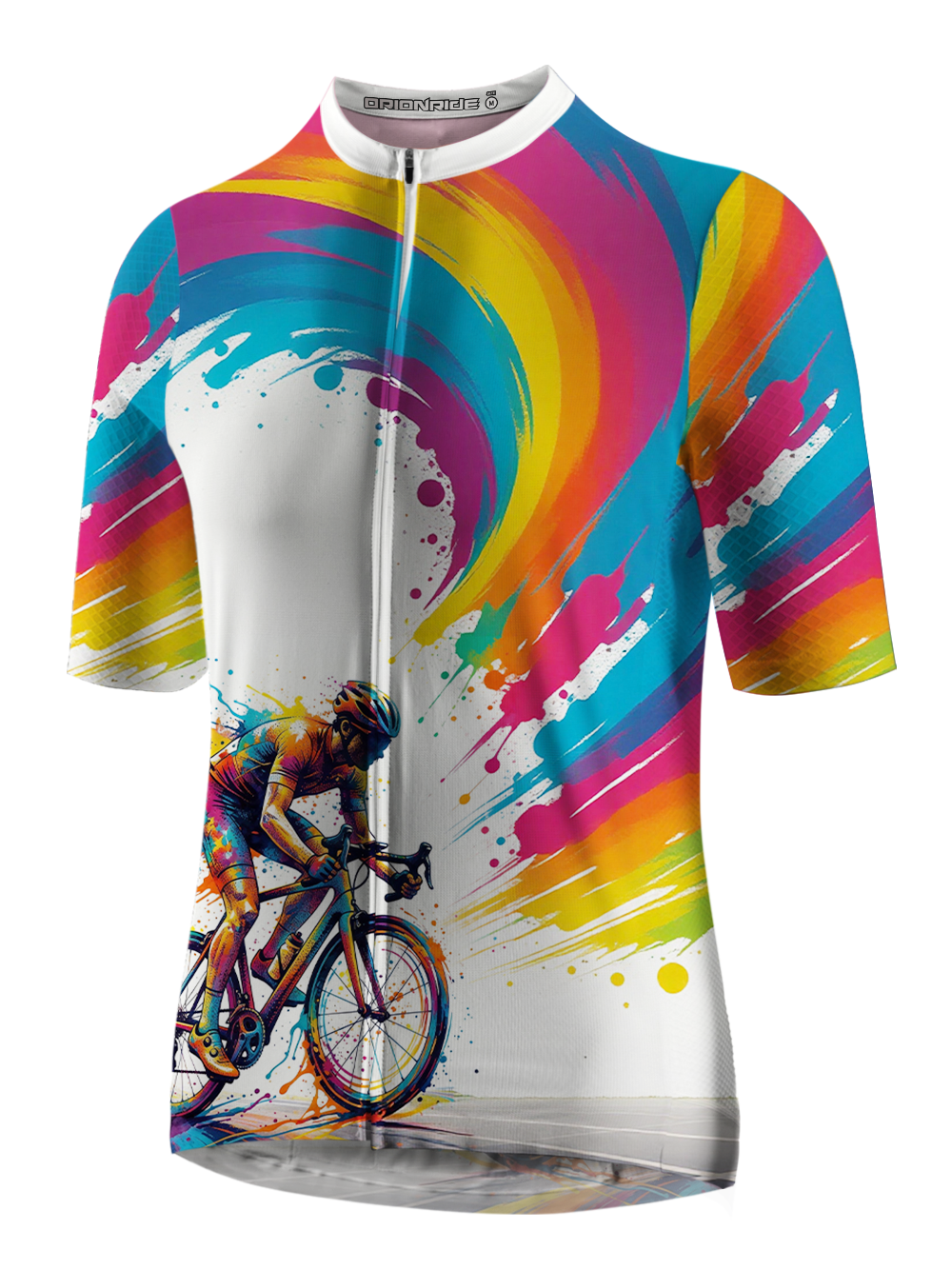 Orionride Ink Splash Cyclist Short Sleeves Cycling Jersey