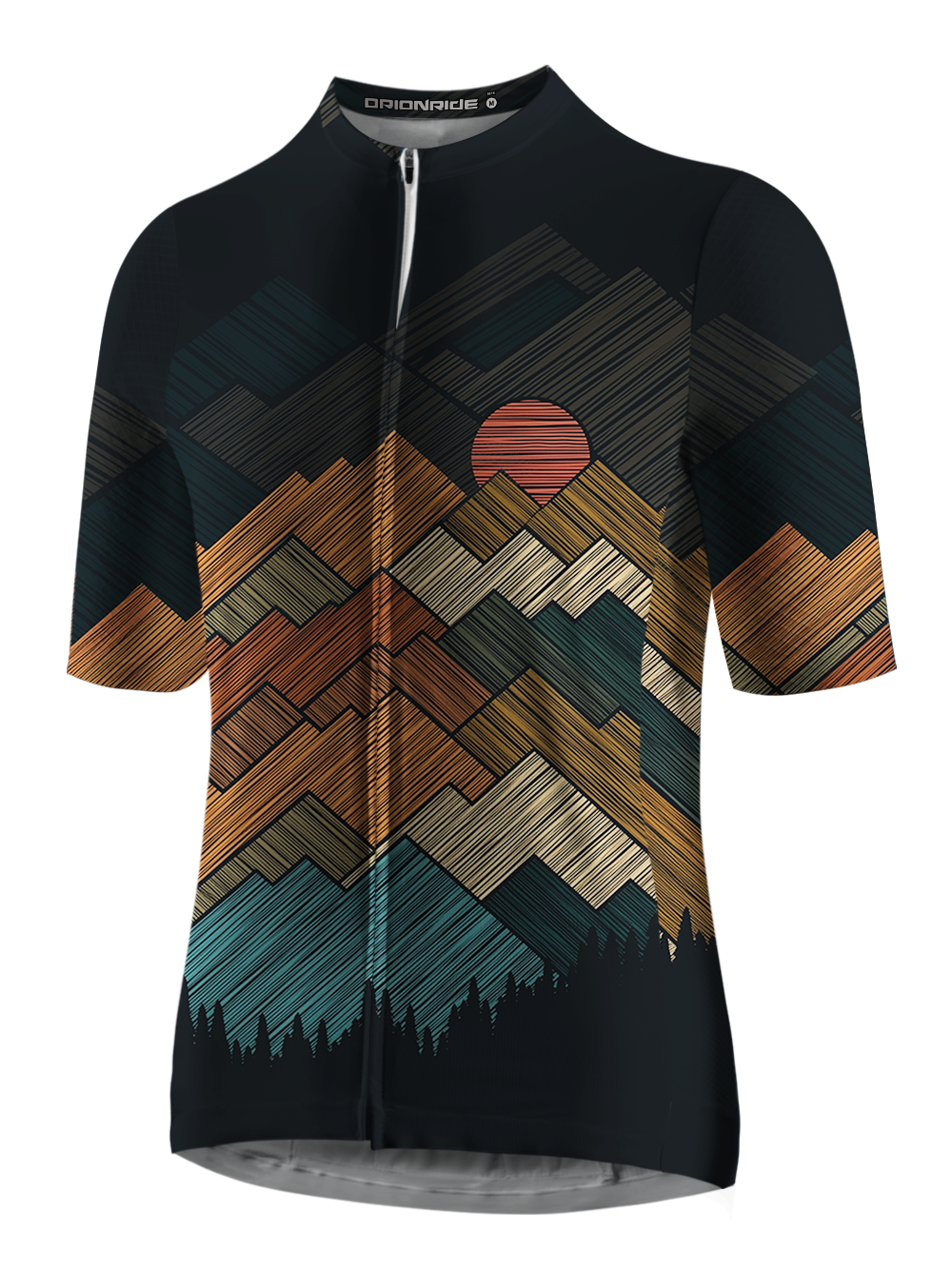 Orionride Draw Mountain Peaks Short Sleeves Cycling Jersey