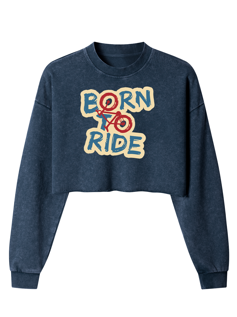 Orionride Funny Slogan Women's Washed Crop Sweatshirt