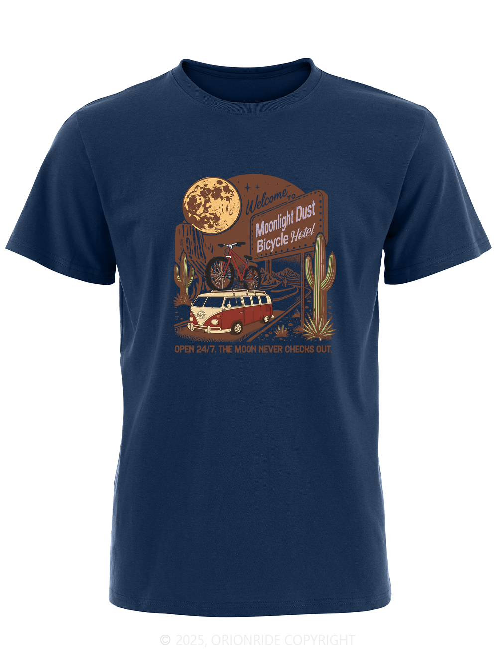 Orionride Moonlight Dust Bicycle Hotel Short Sleeves Bike T-Shirt