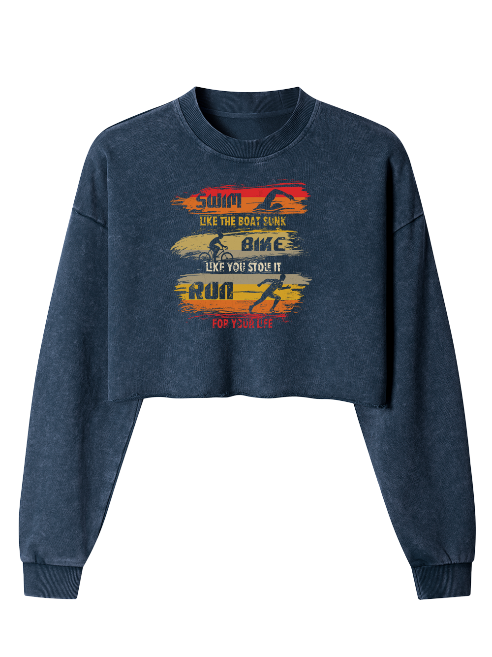 Orionride Triathlon Women's Washed Crop Sweatshirt