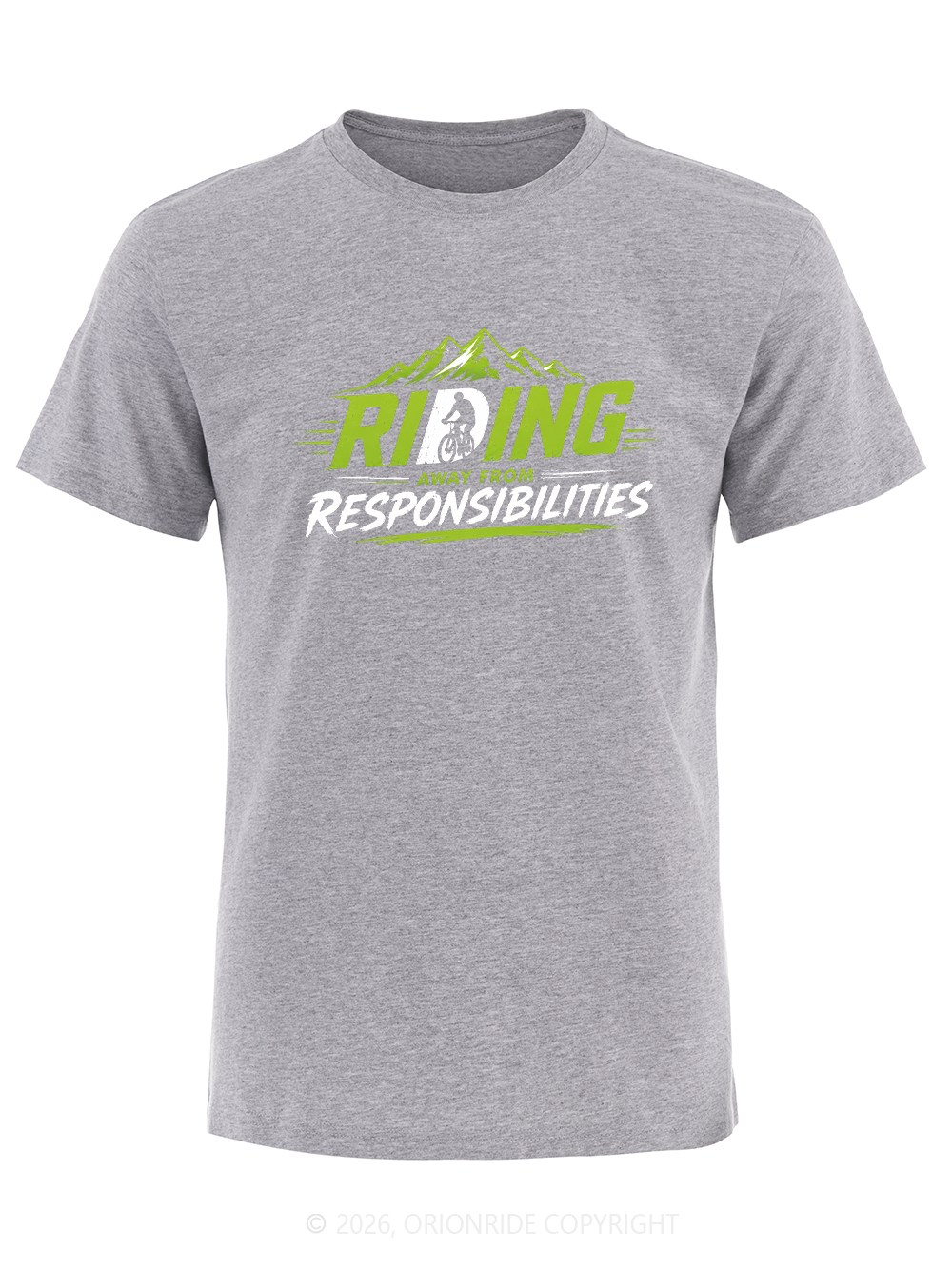Orionride Green Mountain Outline Short Sleeves Bike T-Shirt