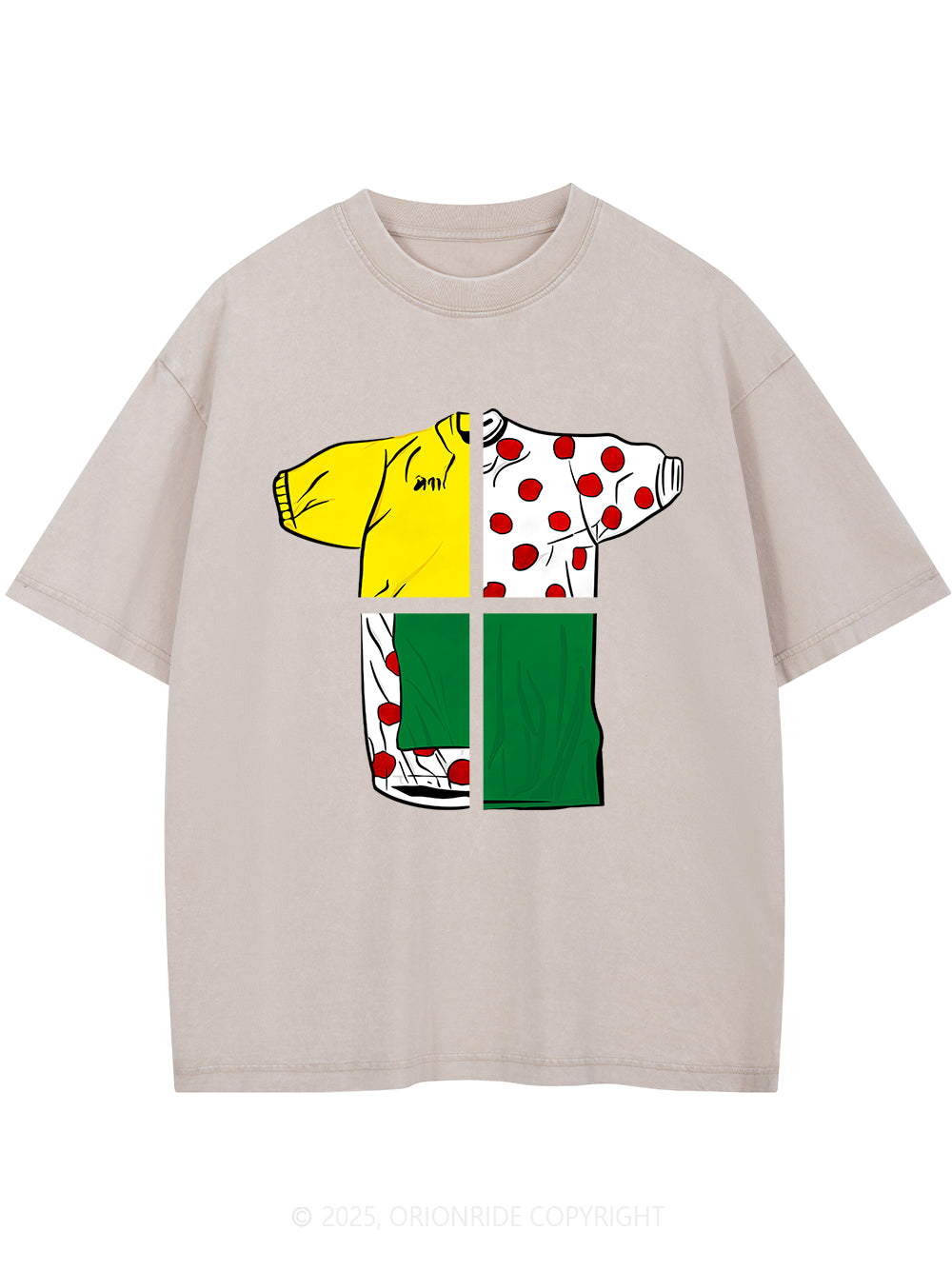 Orionride Champion Color Short Sleeves Bike Washed T-Shirt