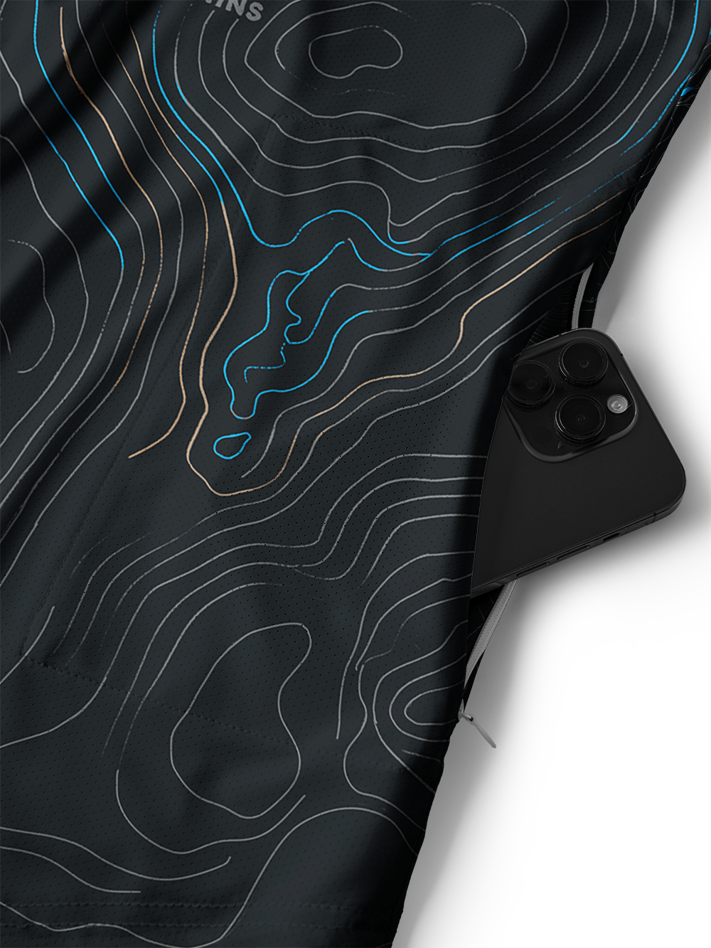 Orionride Panoramic Map Men's Stretchy Breathable Long Sleeve Gravel Shirt