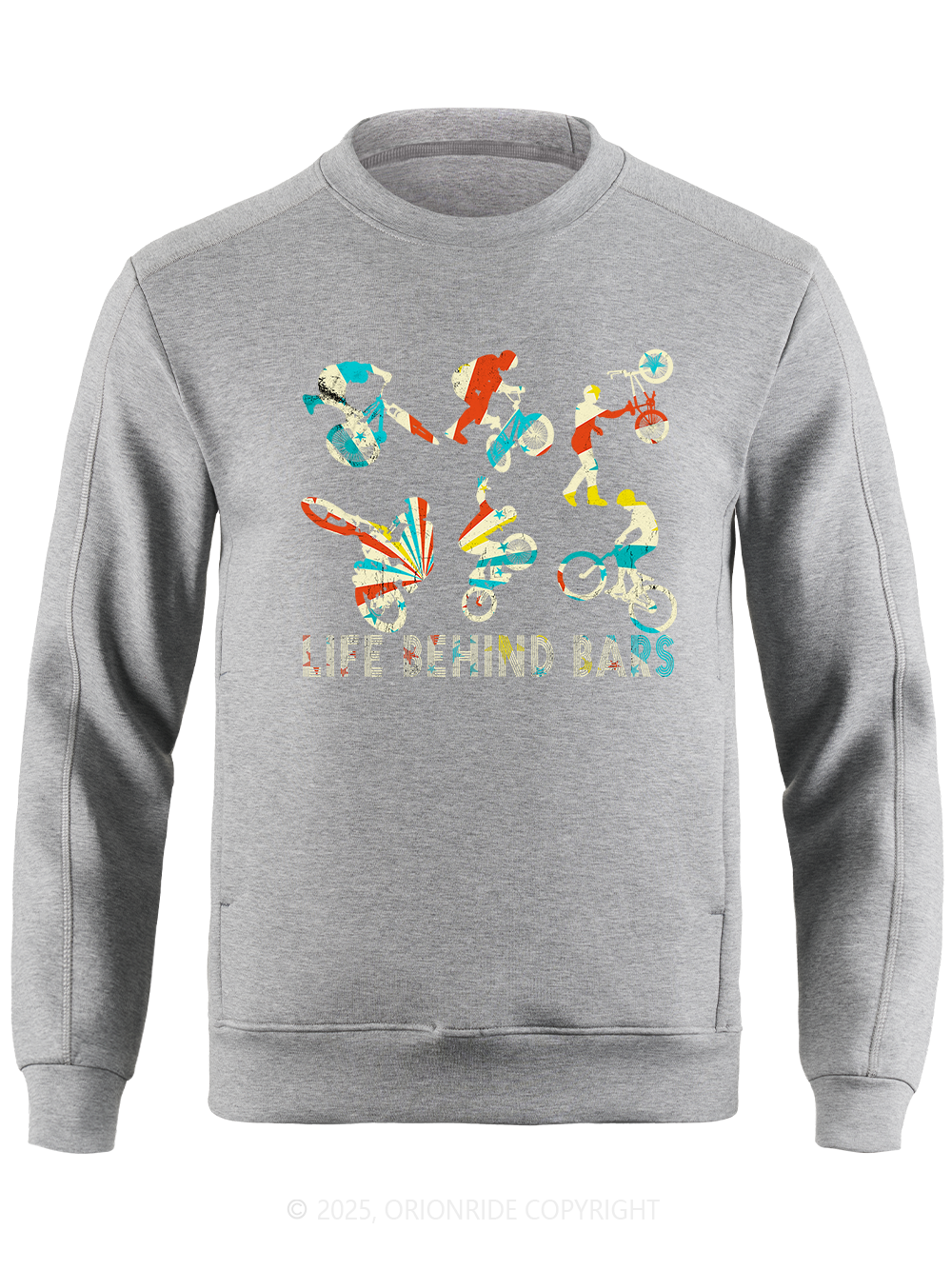 Orionride Color Silhouette Long Sleeve Bike Sweatshirt