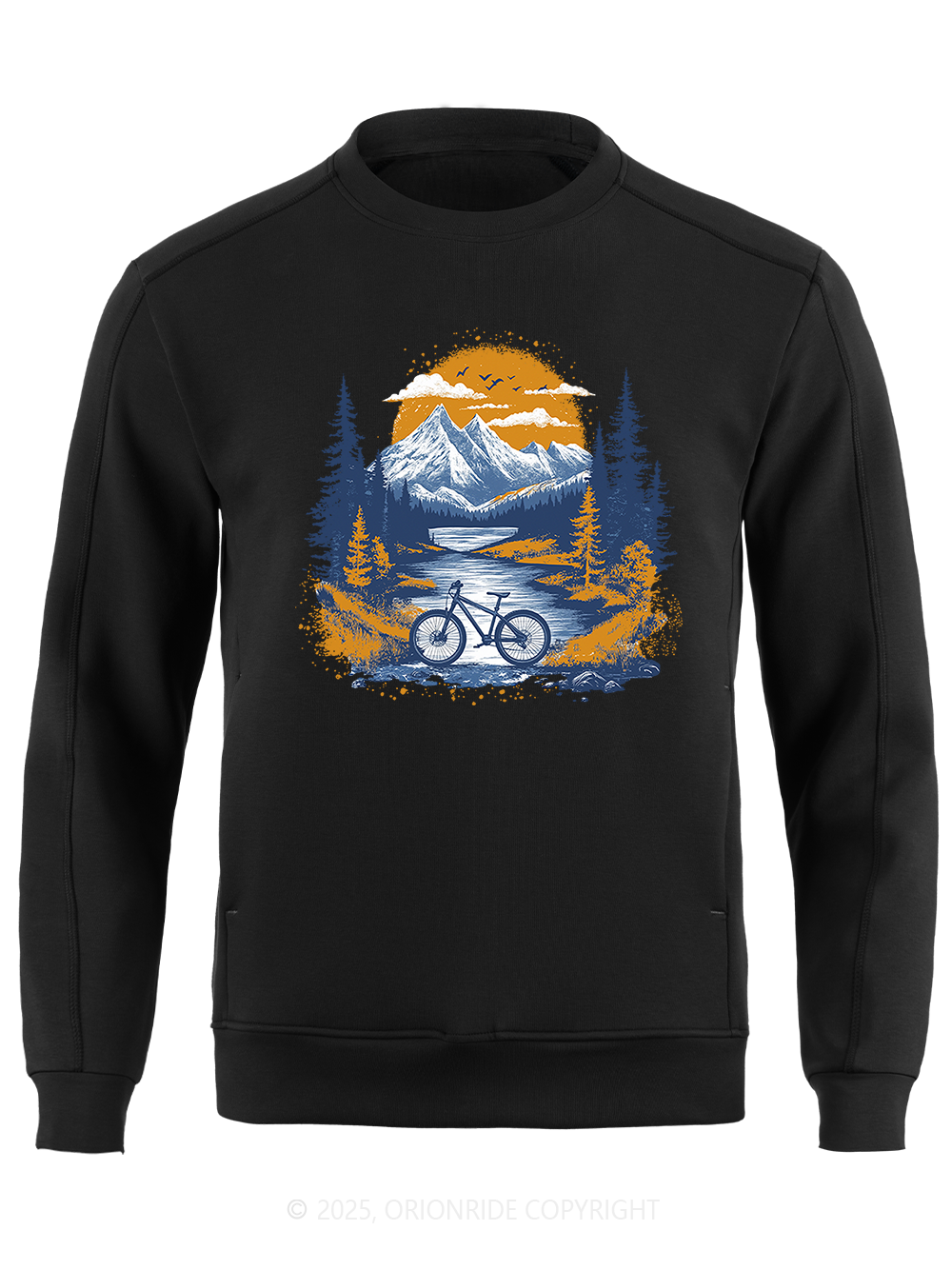 Orionride Sunset Forest Long Sleeve Bike Sweatshirt
