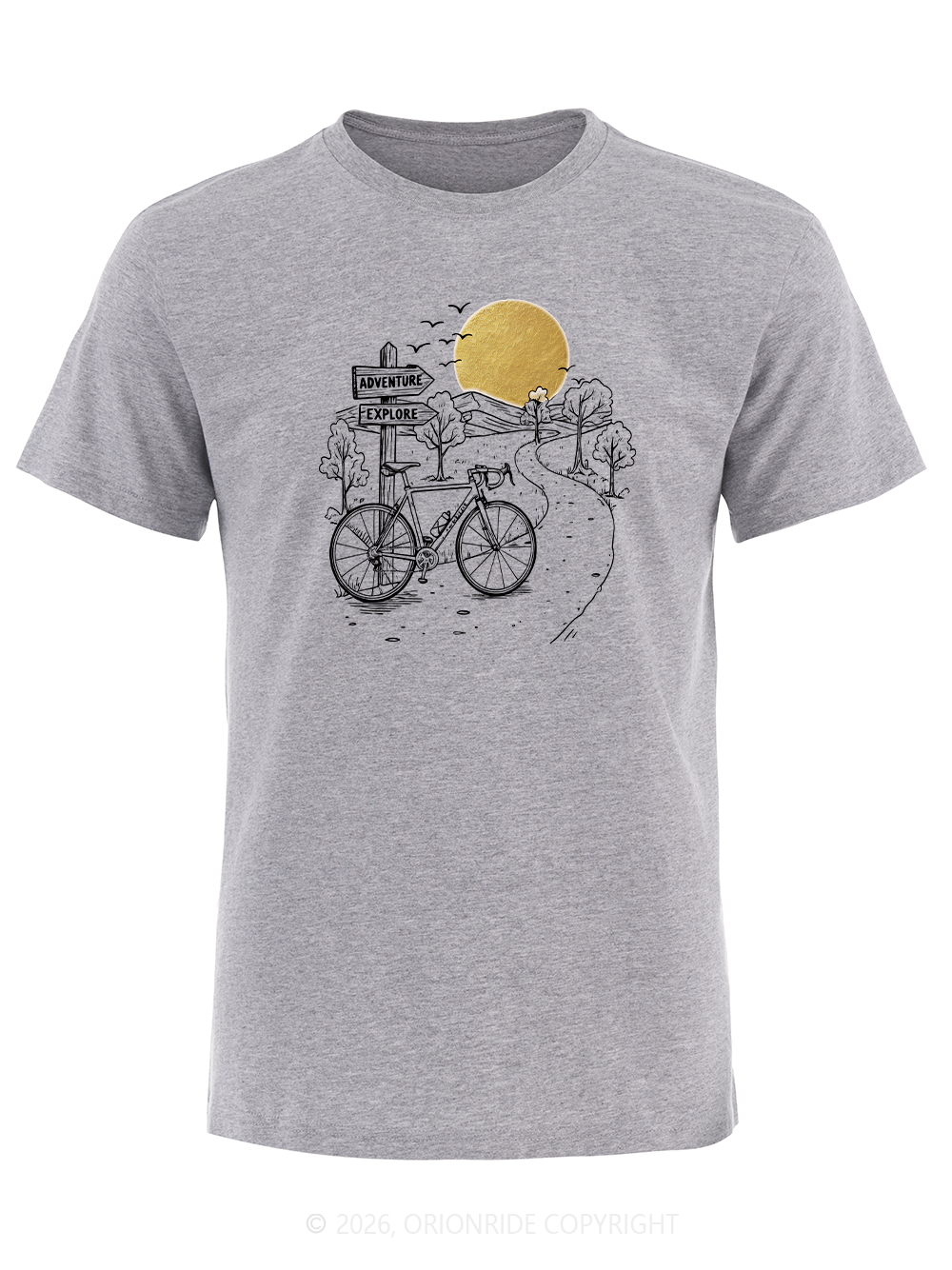 Orionride Sunset Bicycle Short Sleeves Bike T-Shirt