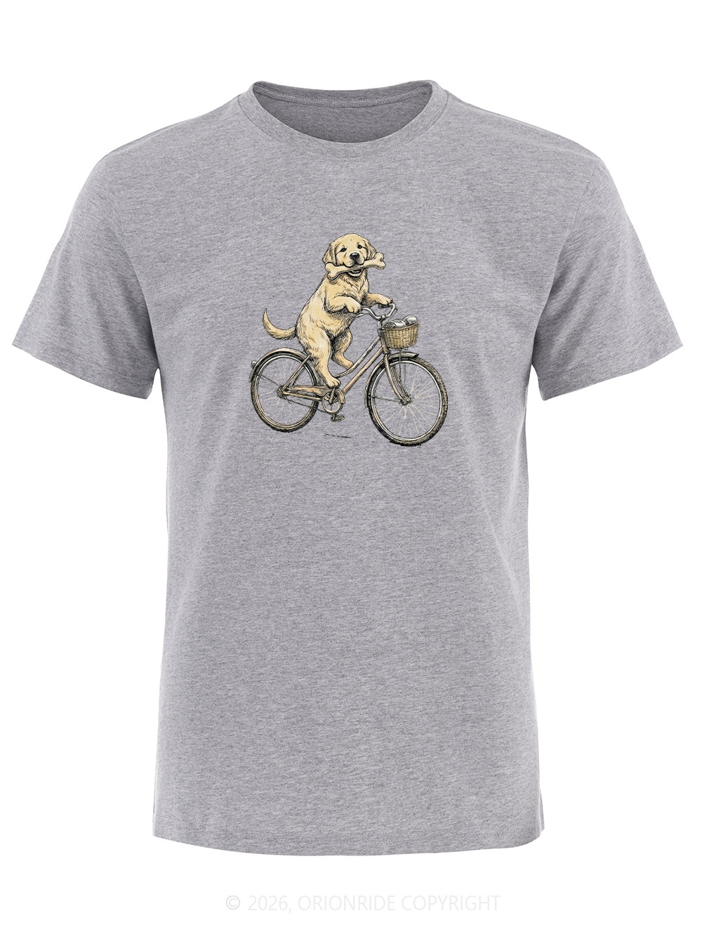 Orionride Puppy Riding A Bike Short Sleeves Bike T-Shirt
