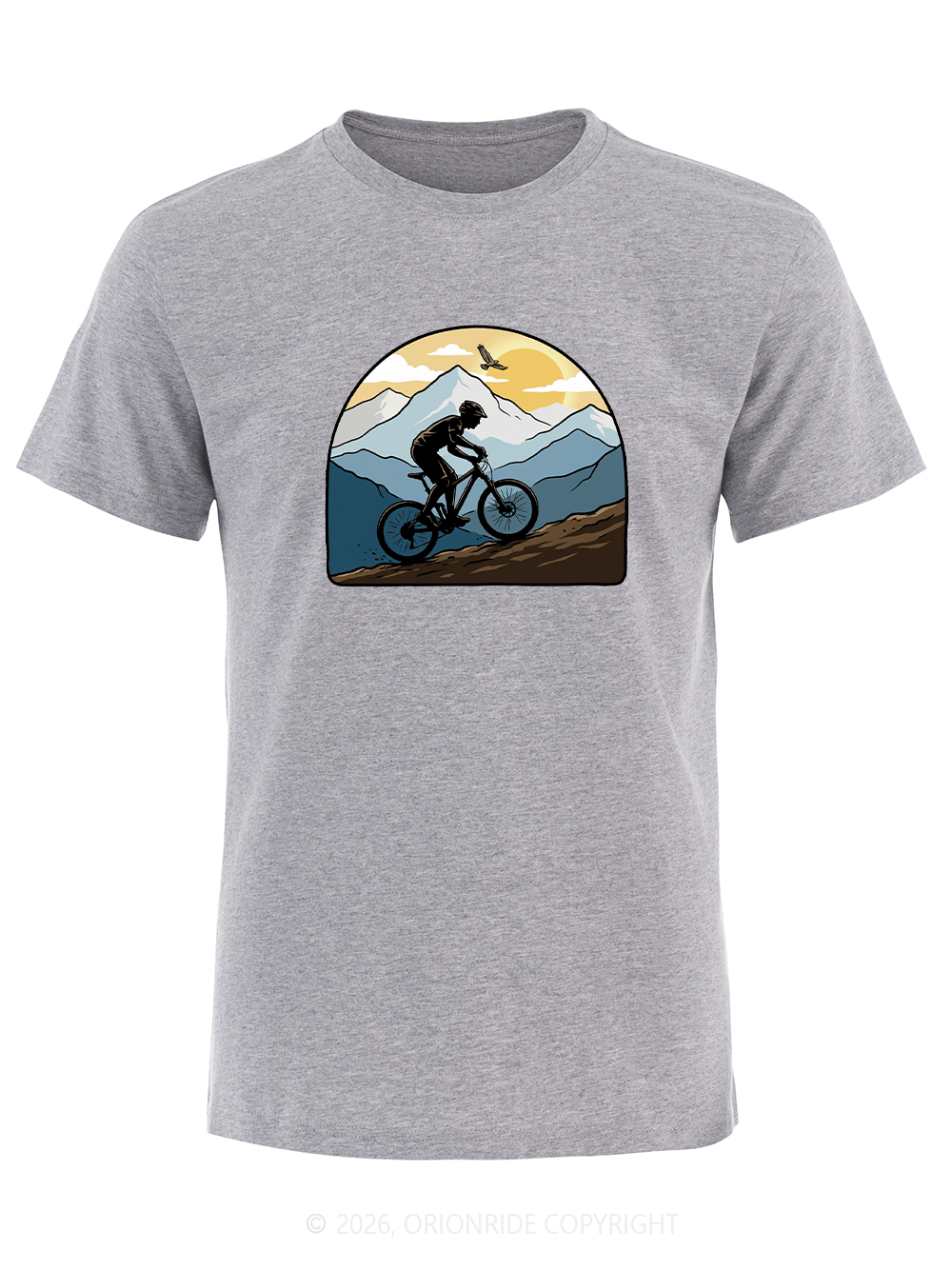 Orionride Sunset Silhouette Outlinet Short Sleeves Bike T-Shirt