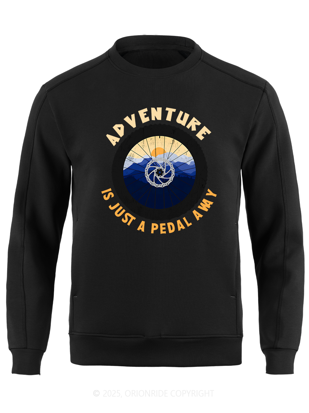 Orionride Wheel Sunset Long Sleeve Bike Sweatshirt