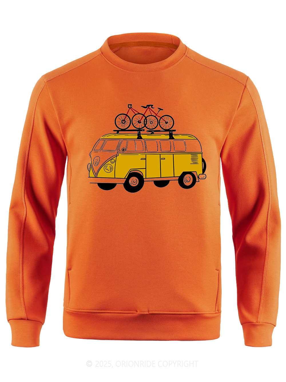 Orionride Yellow Bus Long Sleeve Bike Sweatshirt