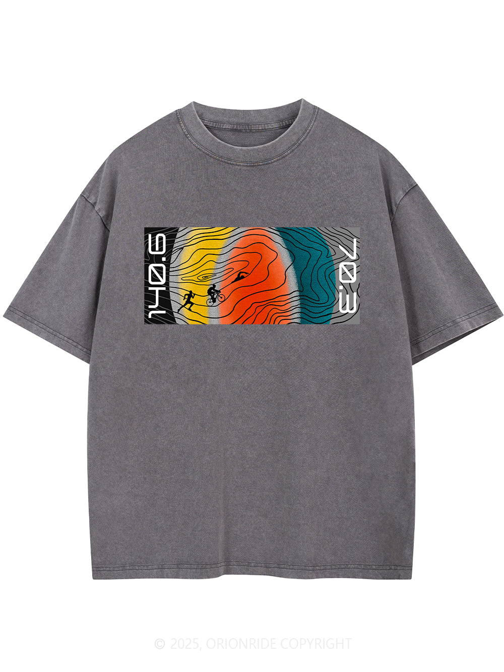 Orionride Color Triathlon Short Sleeves Bike Washed T-Shirt
