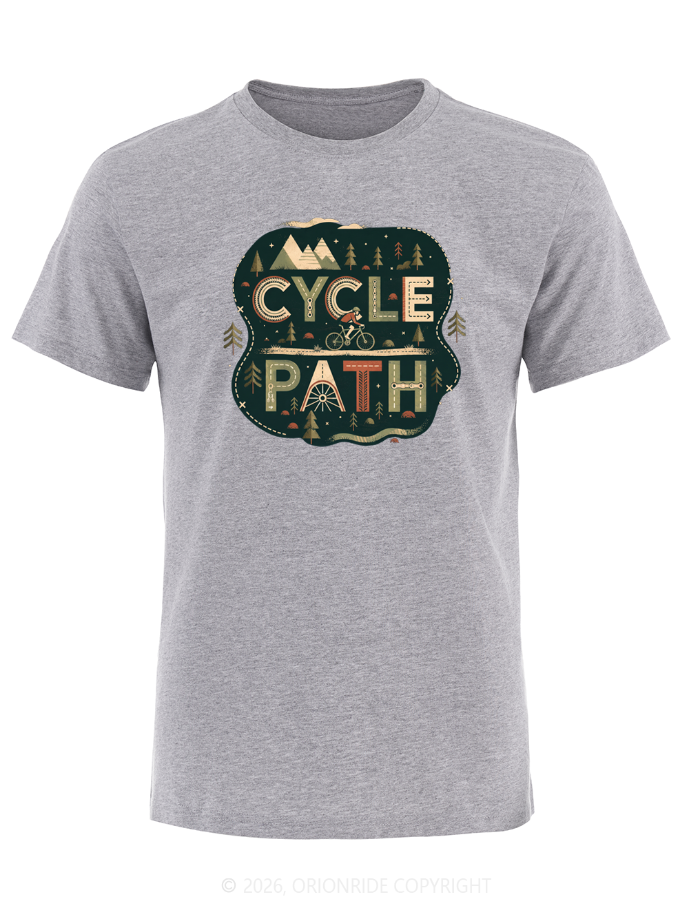 Orionride Word Cycle Path Short Sleeves Bike T-Shirt