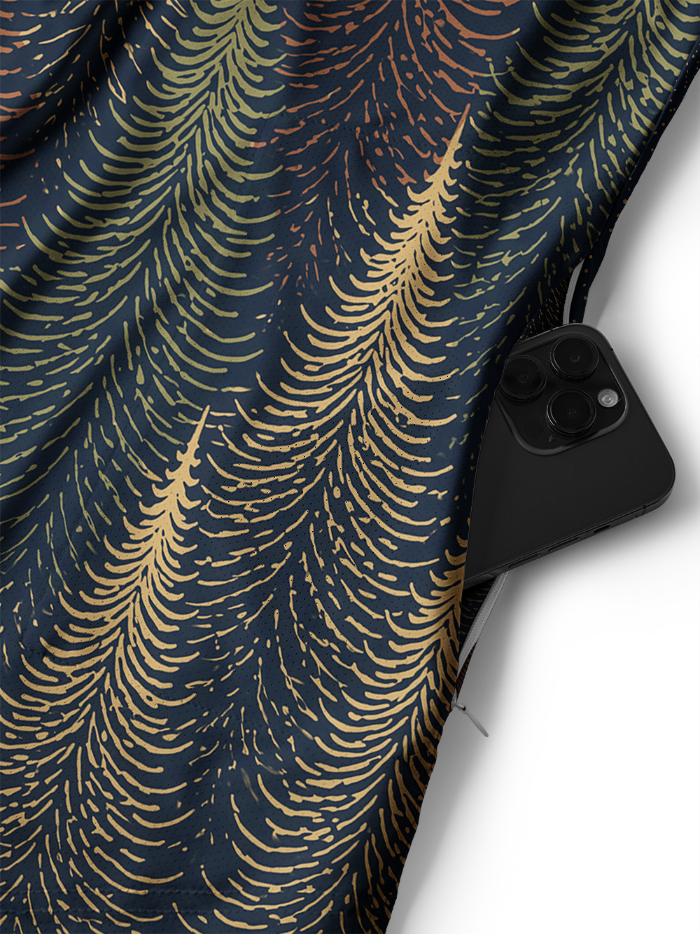 Orionride Gold Night Forest Men's Stretchy Breathable Long Sleeve Gravel Shirt