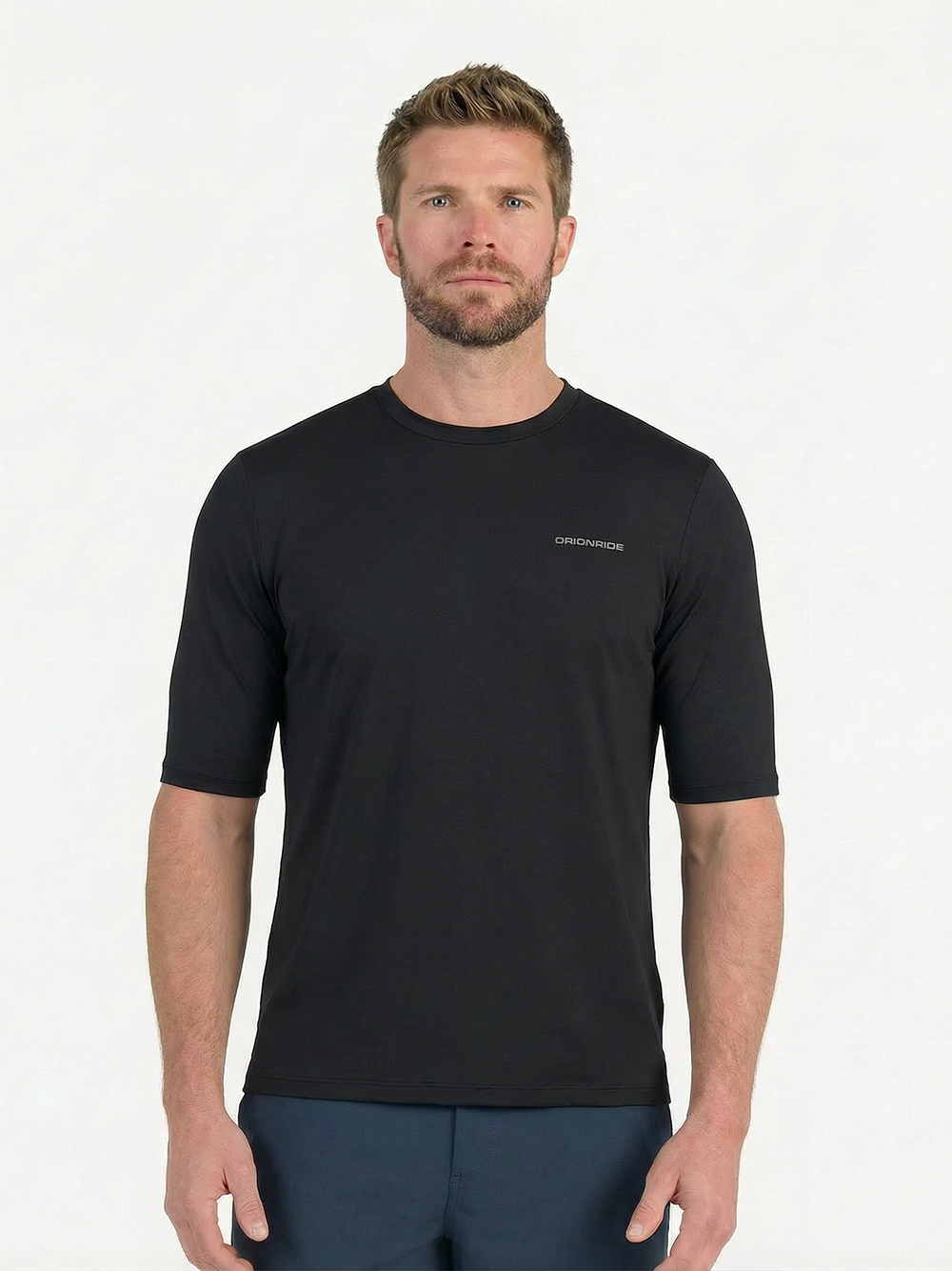 Orionride Men's Breathable Short Sleeve Technical Tee Black