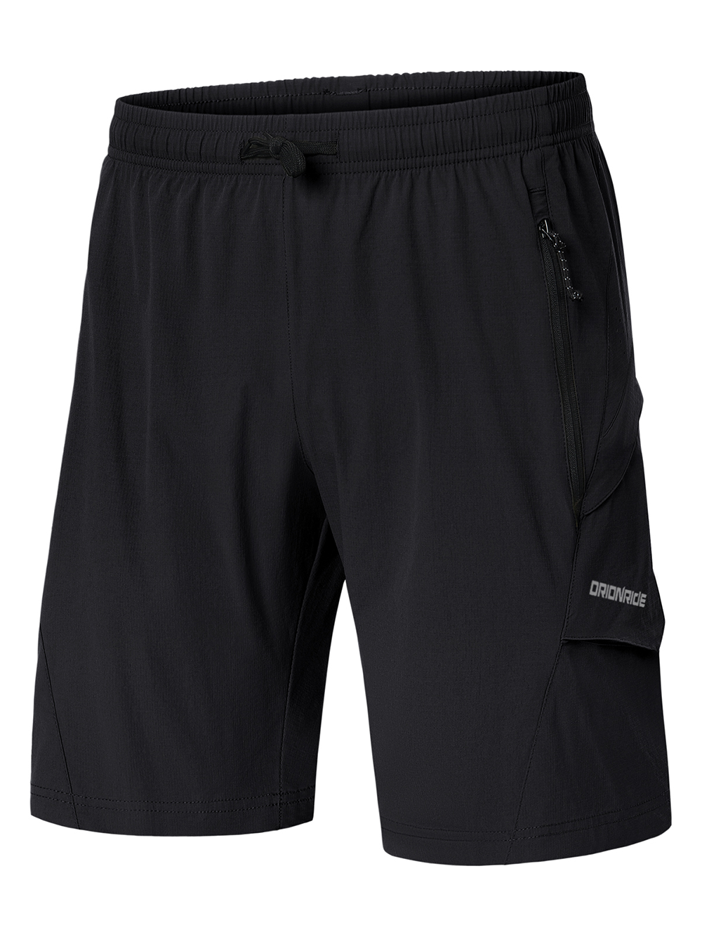 Orionride 2-in-1  Padded Bike Shorts Loose Fit Water-Resistant Black
