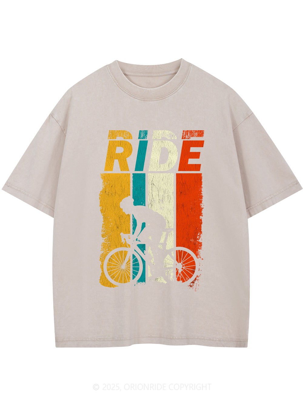 Orionride Color RIDE Short Sleeves Bike Washed T-Shirt