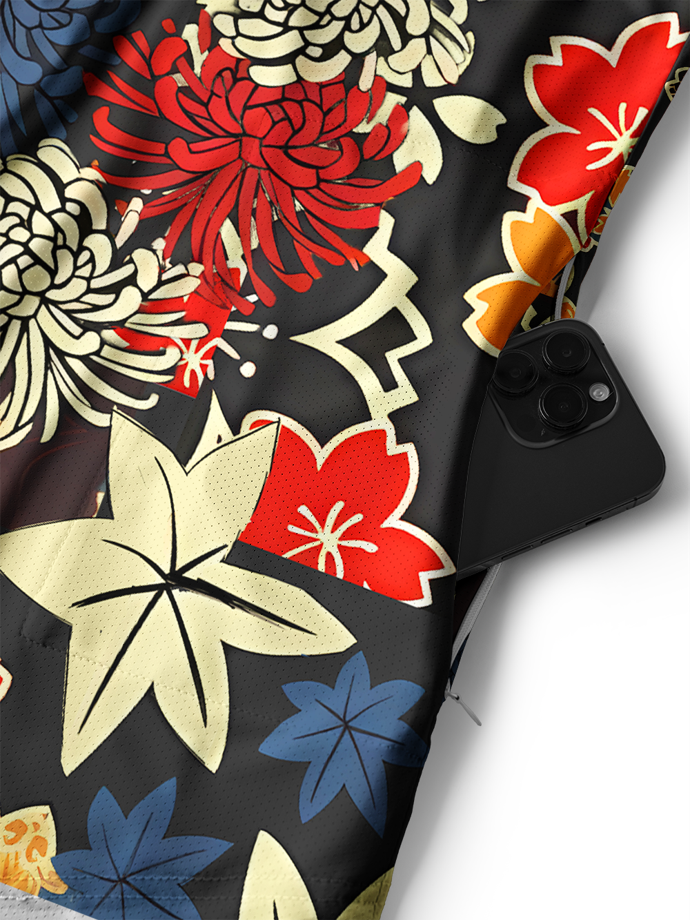Orionride Unique Gear Flower Men's Stretchy Breathable Long Sleeve Gravel Shirt