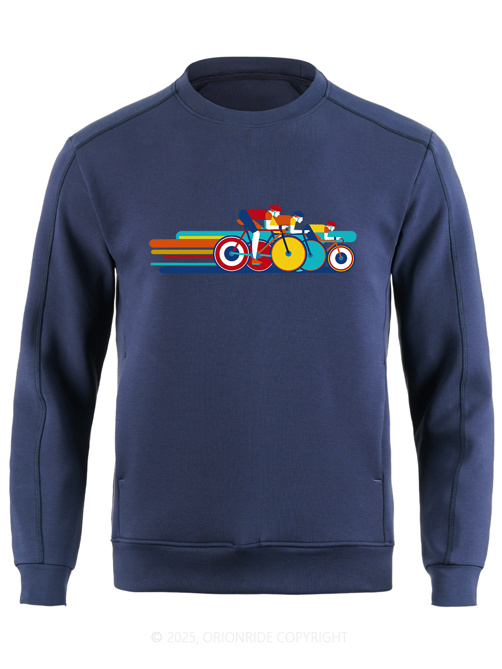 Orionride Color Bar Cycling Long Sleeve Bike Sweatshirt