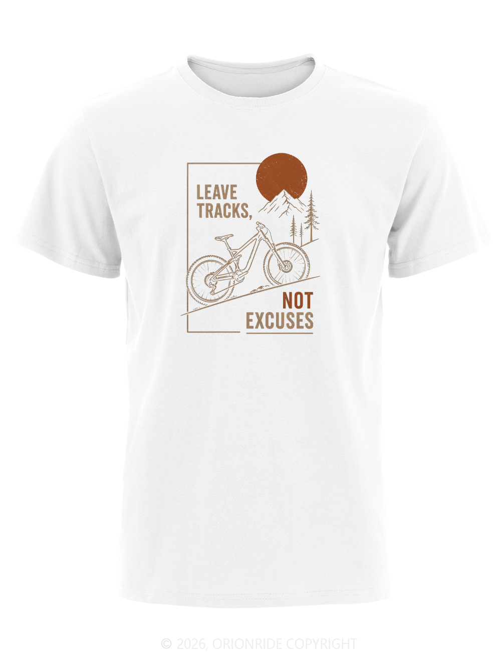 Orionride Red Sun Tracks Short Sleeves Bike T-Shirt