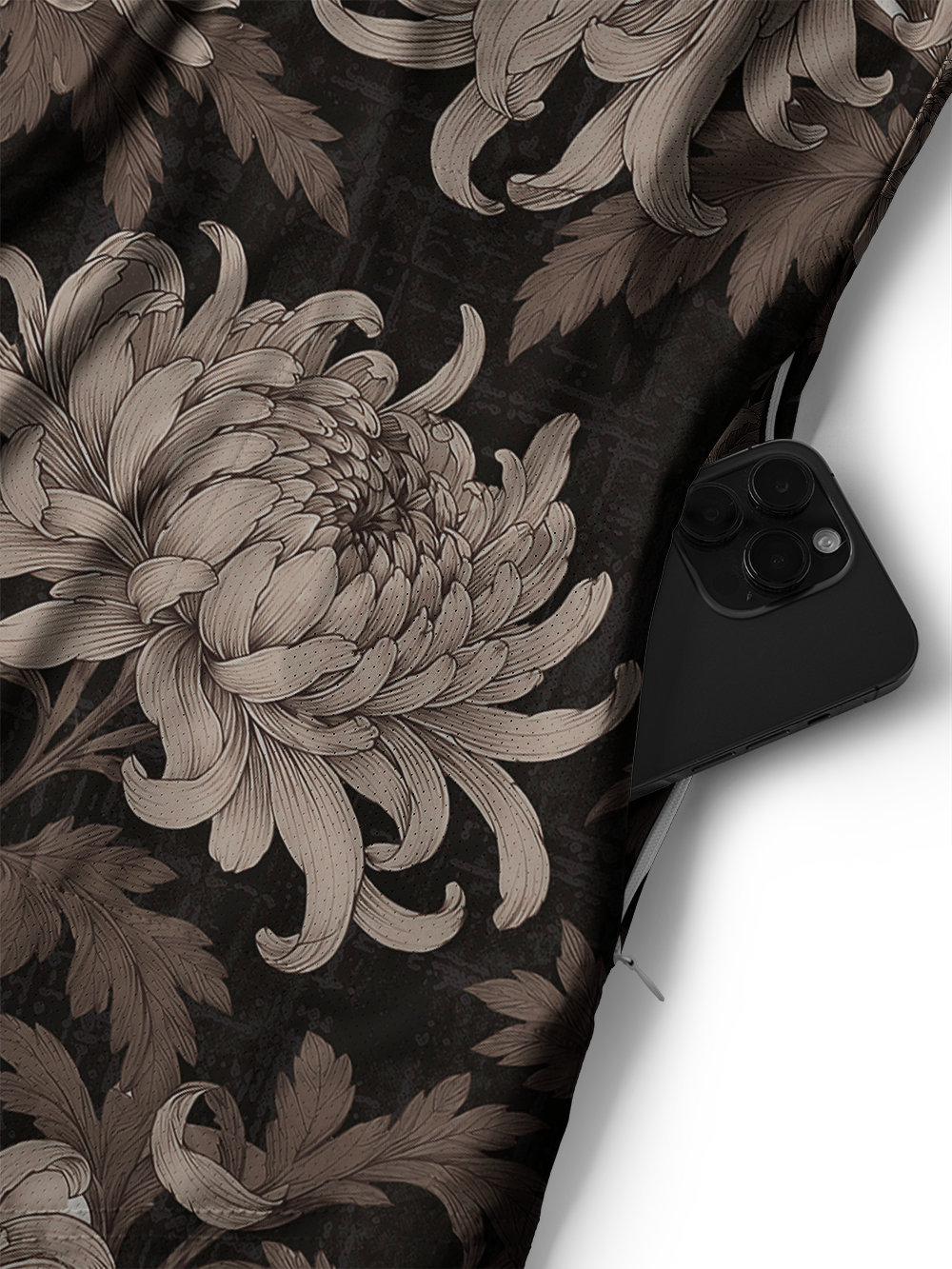 Orionride Pure Chrysanthemum Men's Stretchy Breathable Long Sleeve Gravel Shirt